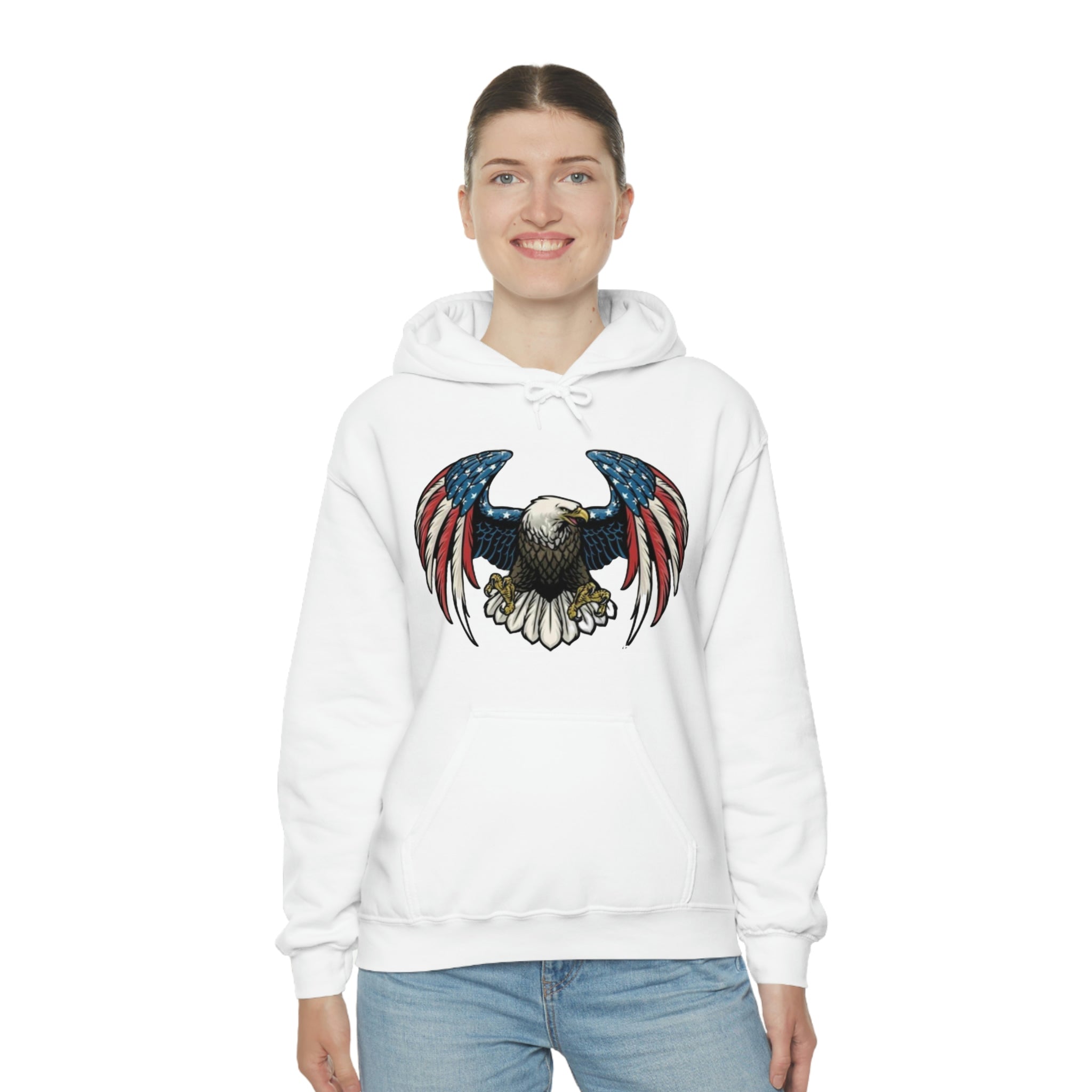USA Eagle- Heavy Blend™ Hooded Sweatshirt