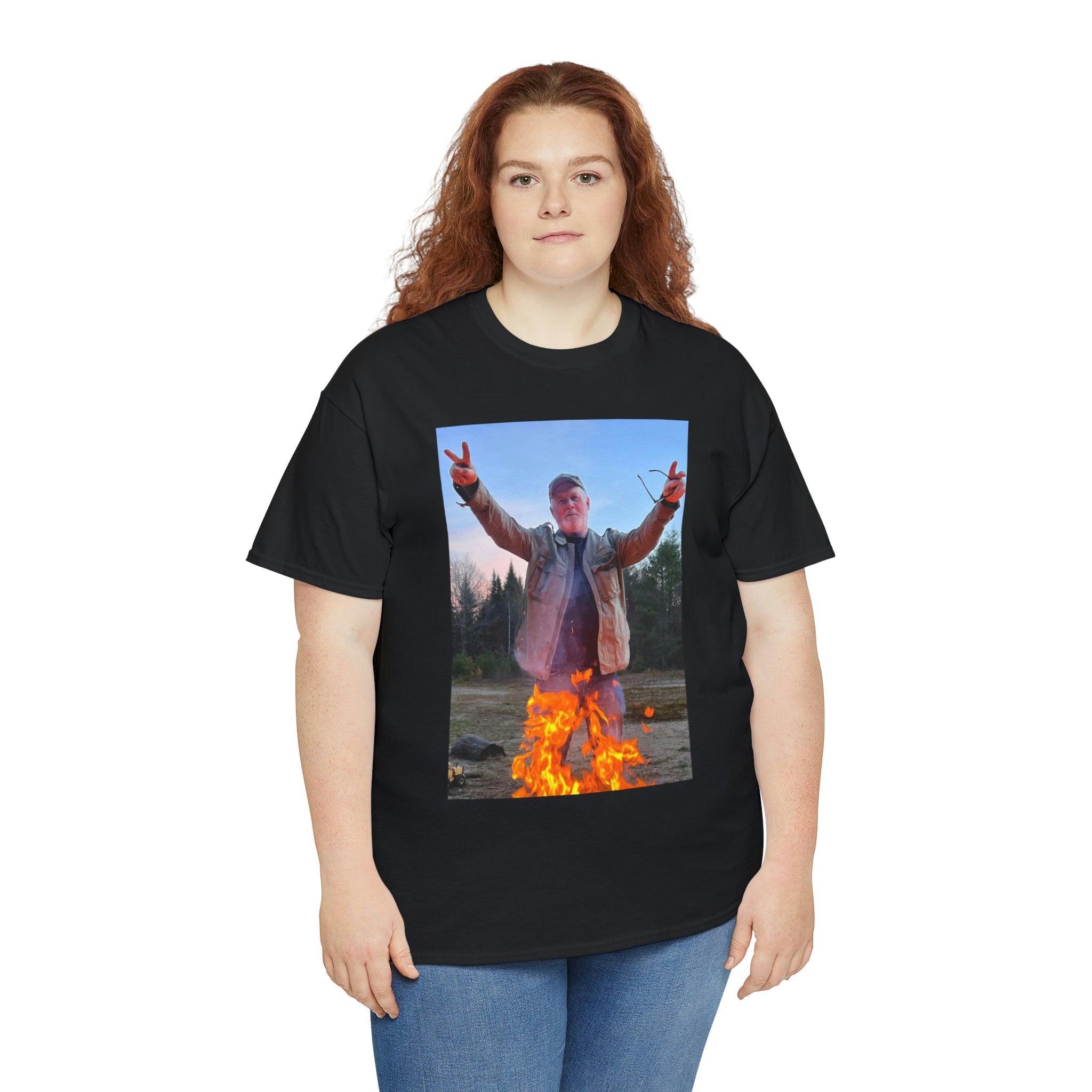 On fire-  Heavy Cotton Tee