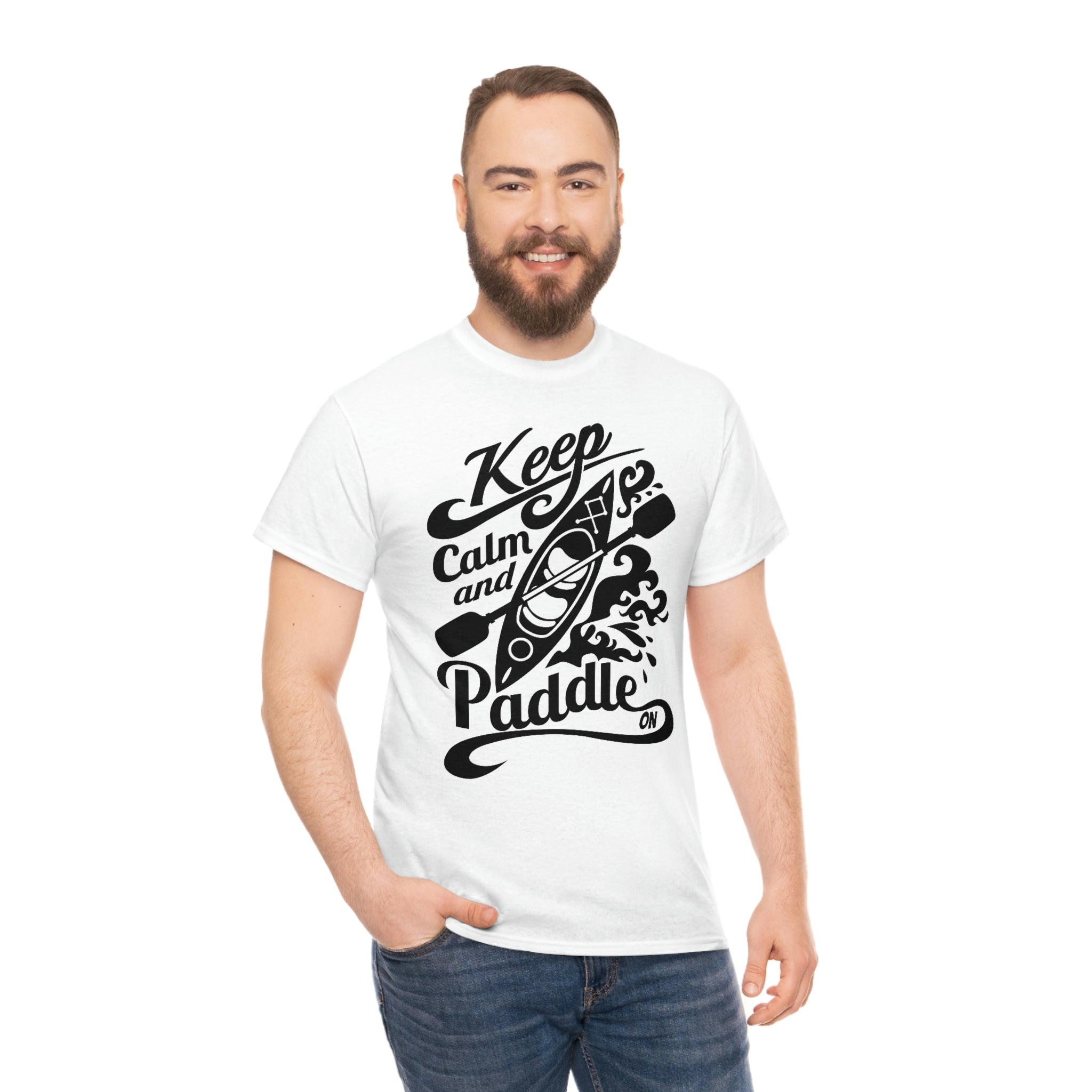 Keep calm and paddle- Heavy Cotton Tee