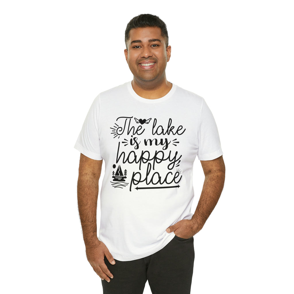 The Lake is my happy place-  Jersey Short Sleeve Tee