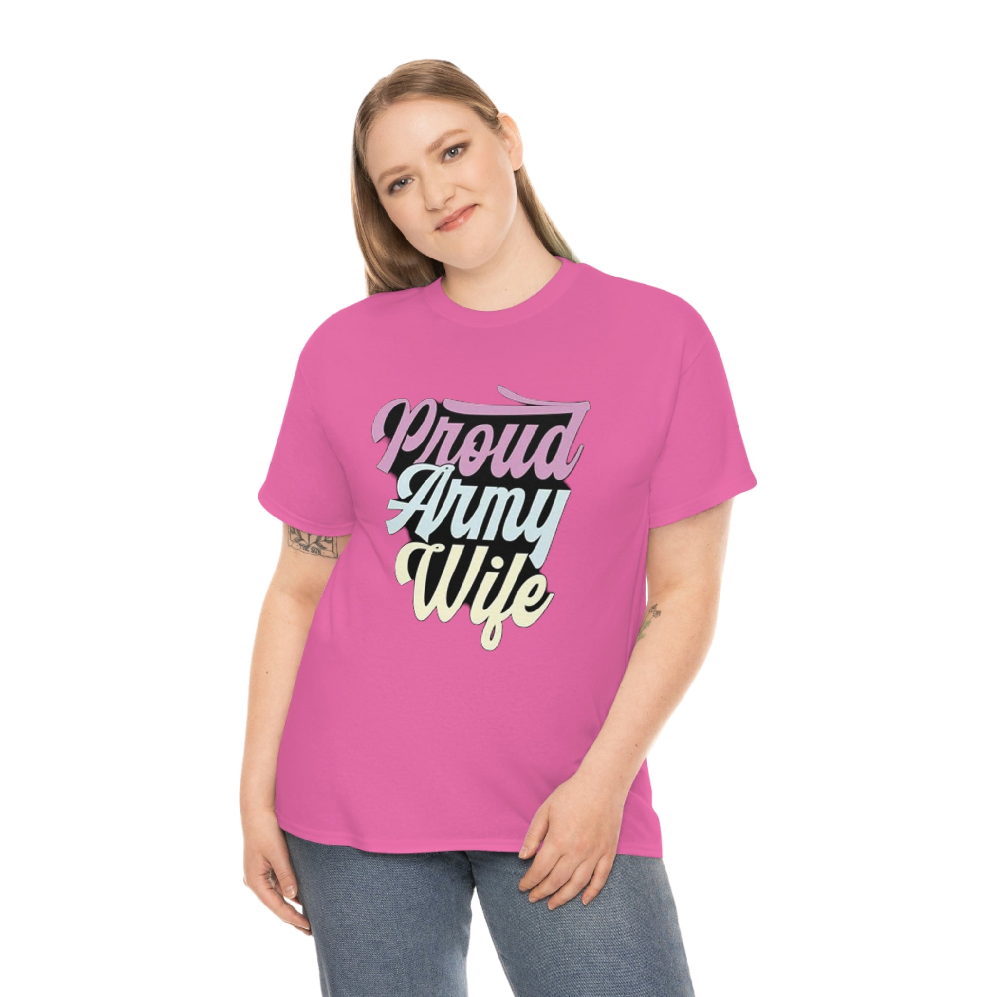 Proud army wife— Heavy Cotton Tee