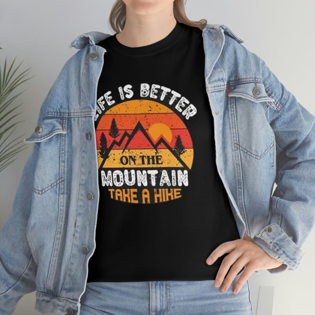 Life is better on a mountain-Unisex Heavy Cotton Tee