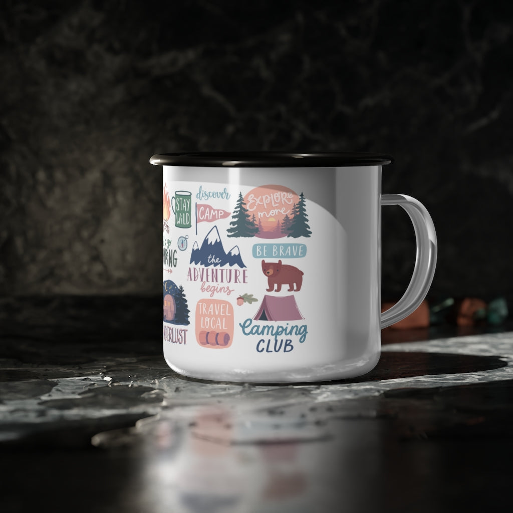 Camping - Enamel Camp Cup- white fathers
