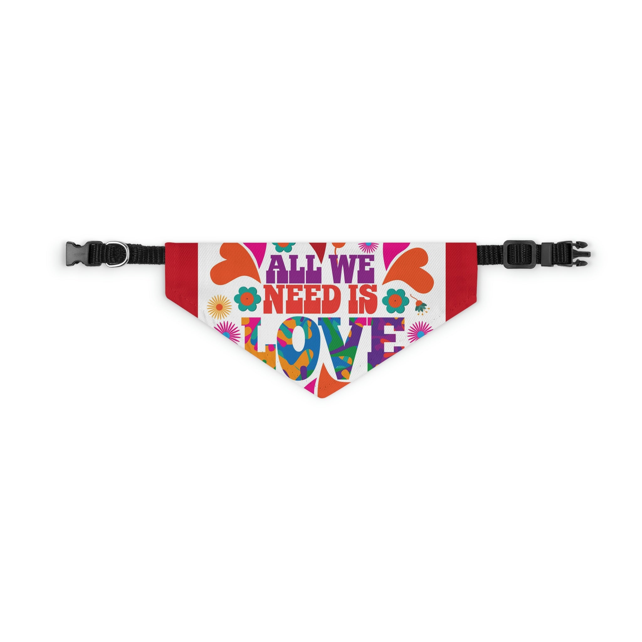 All we need is love- Pet Bandana Collar