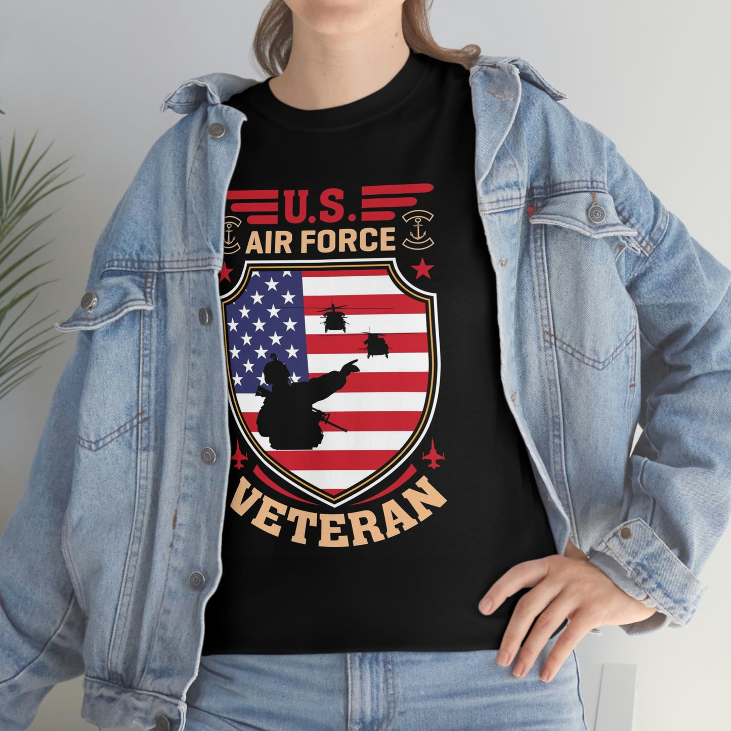 Air Force veteran- Unisex Heavy Cotton Tee