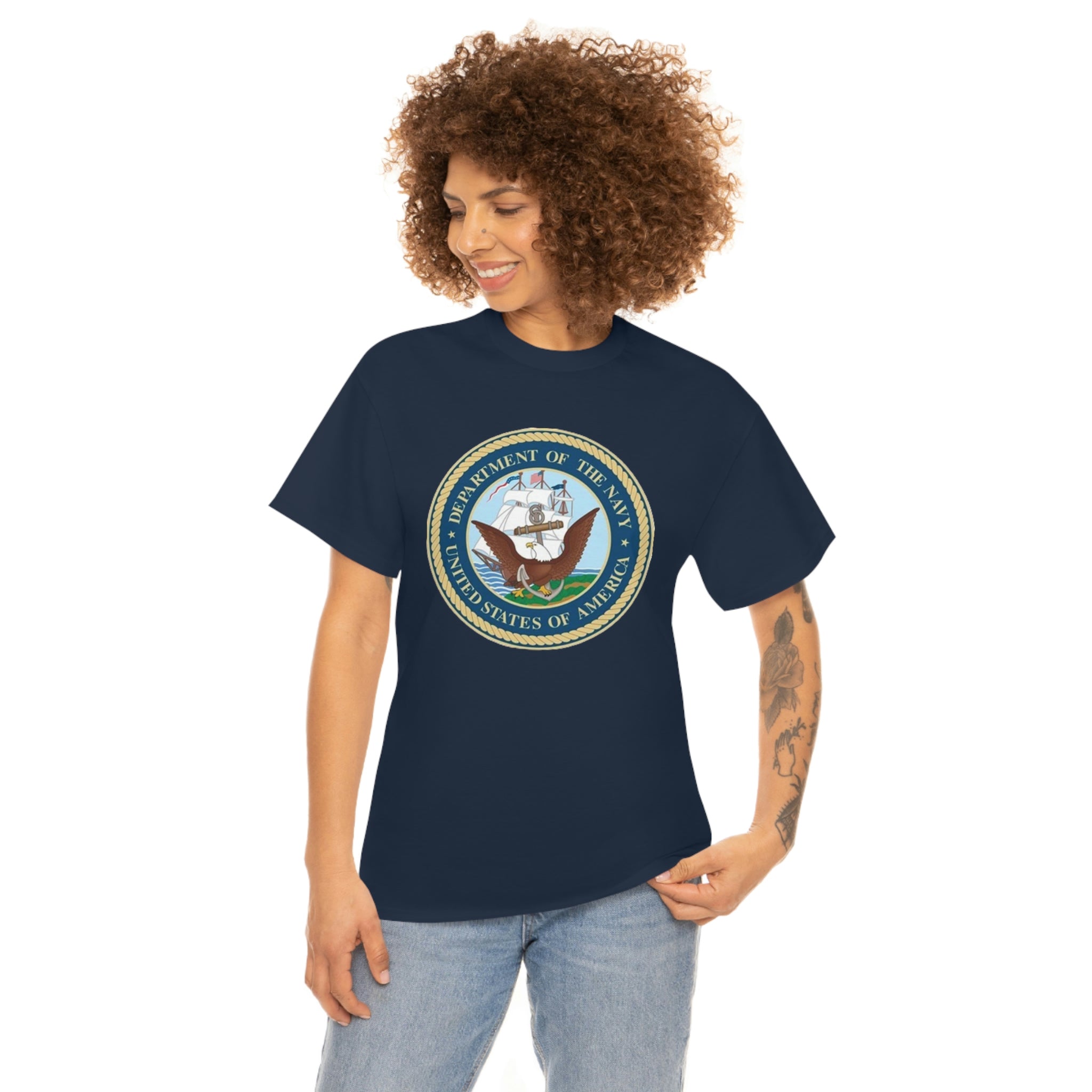 Navy- Unisex Heavy Cotton Tee