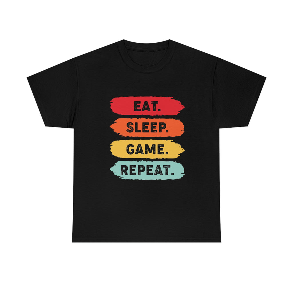 Eat sleep game— Heavy Cotton Tee