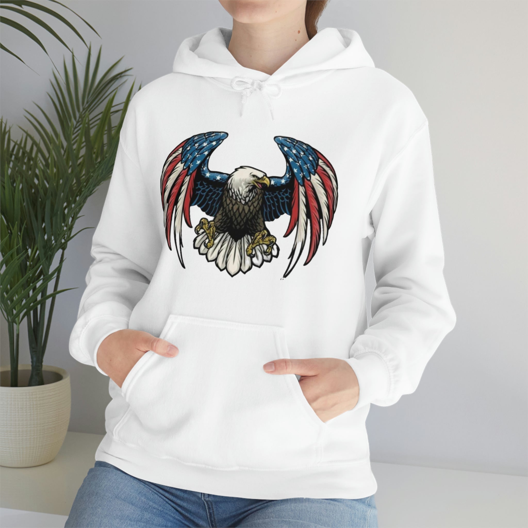 USA Eagle- Heavy Blend™ Hooded Sweatshirt