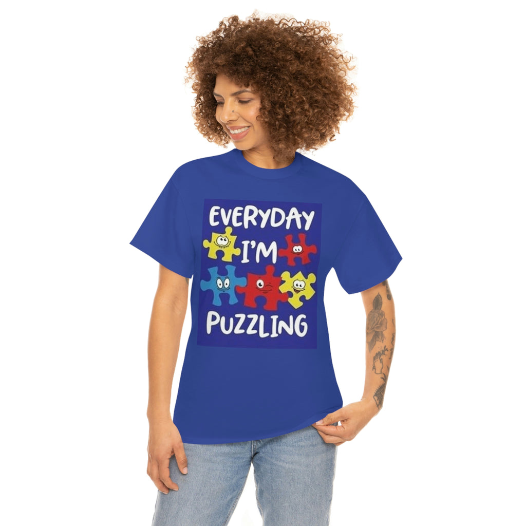 Everyday I’m puzzling- Unisex Heavy Cotton Tee