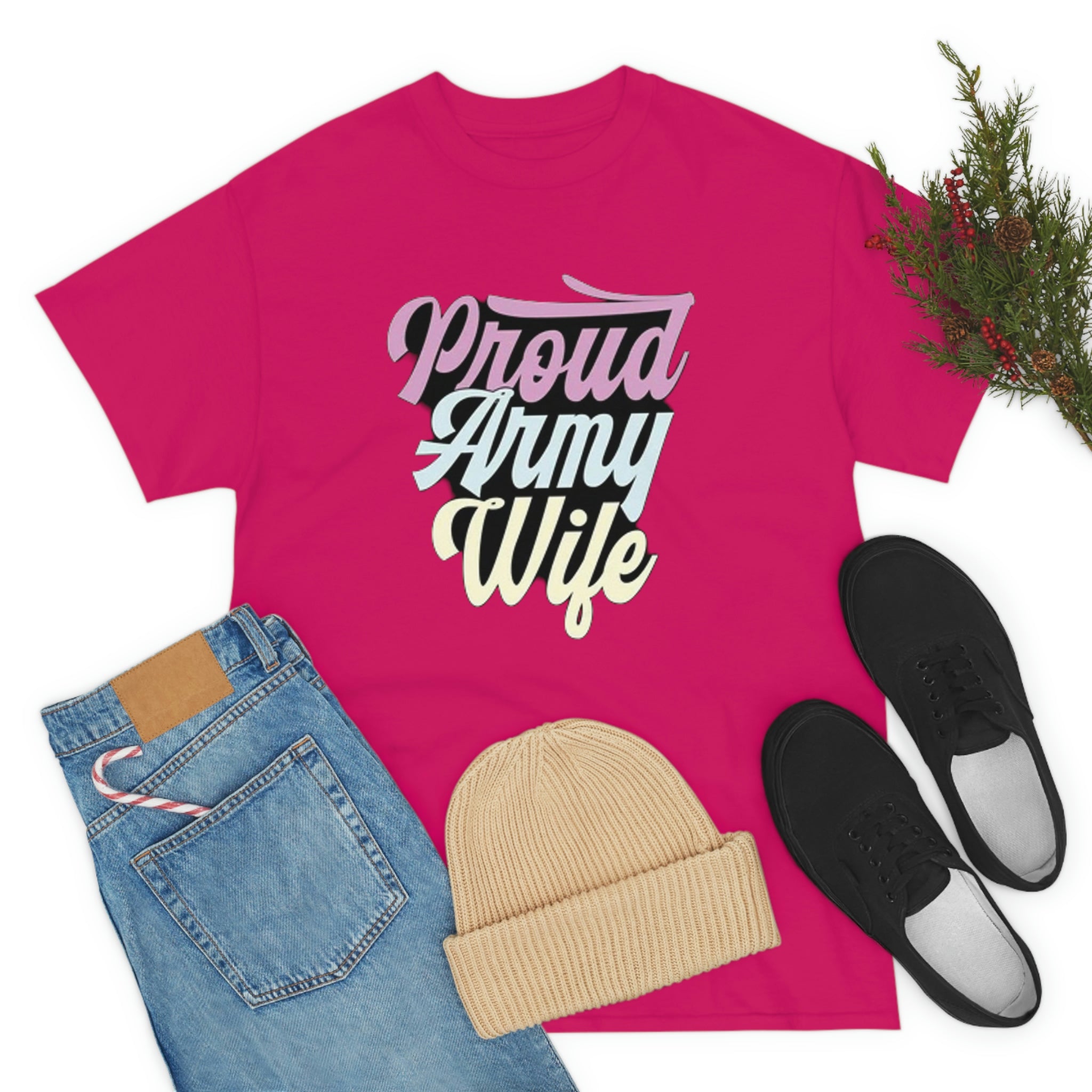 Proud army wife— Heavy Cotton Tee