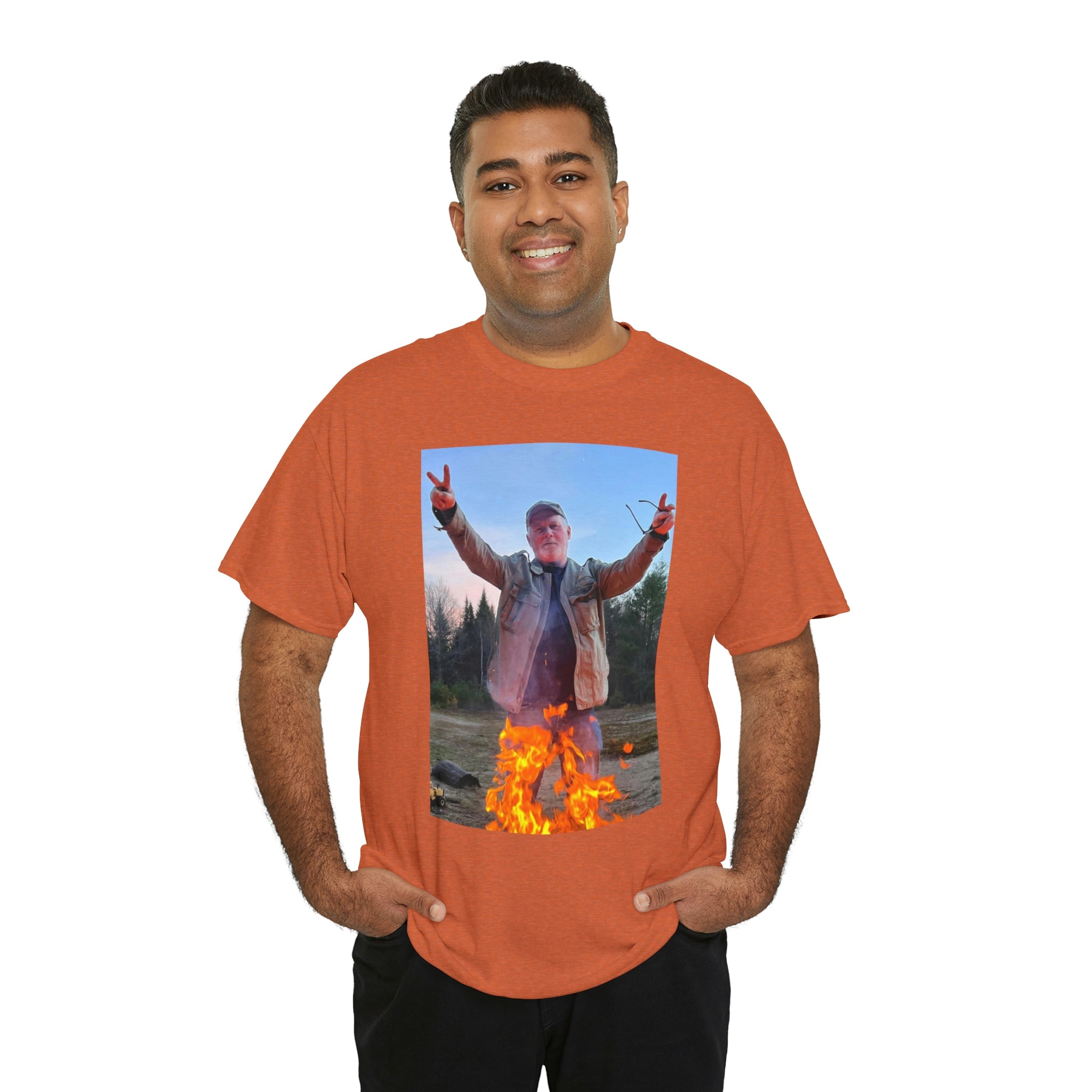 On fire-  Heavy Cotton Tee