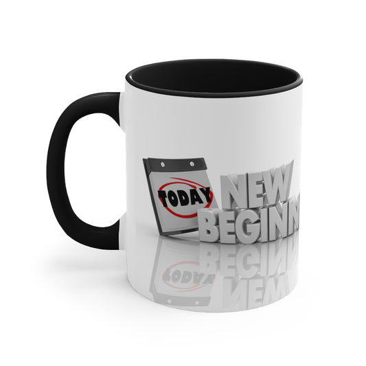 New beginning - Accent coffee Mug