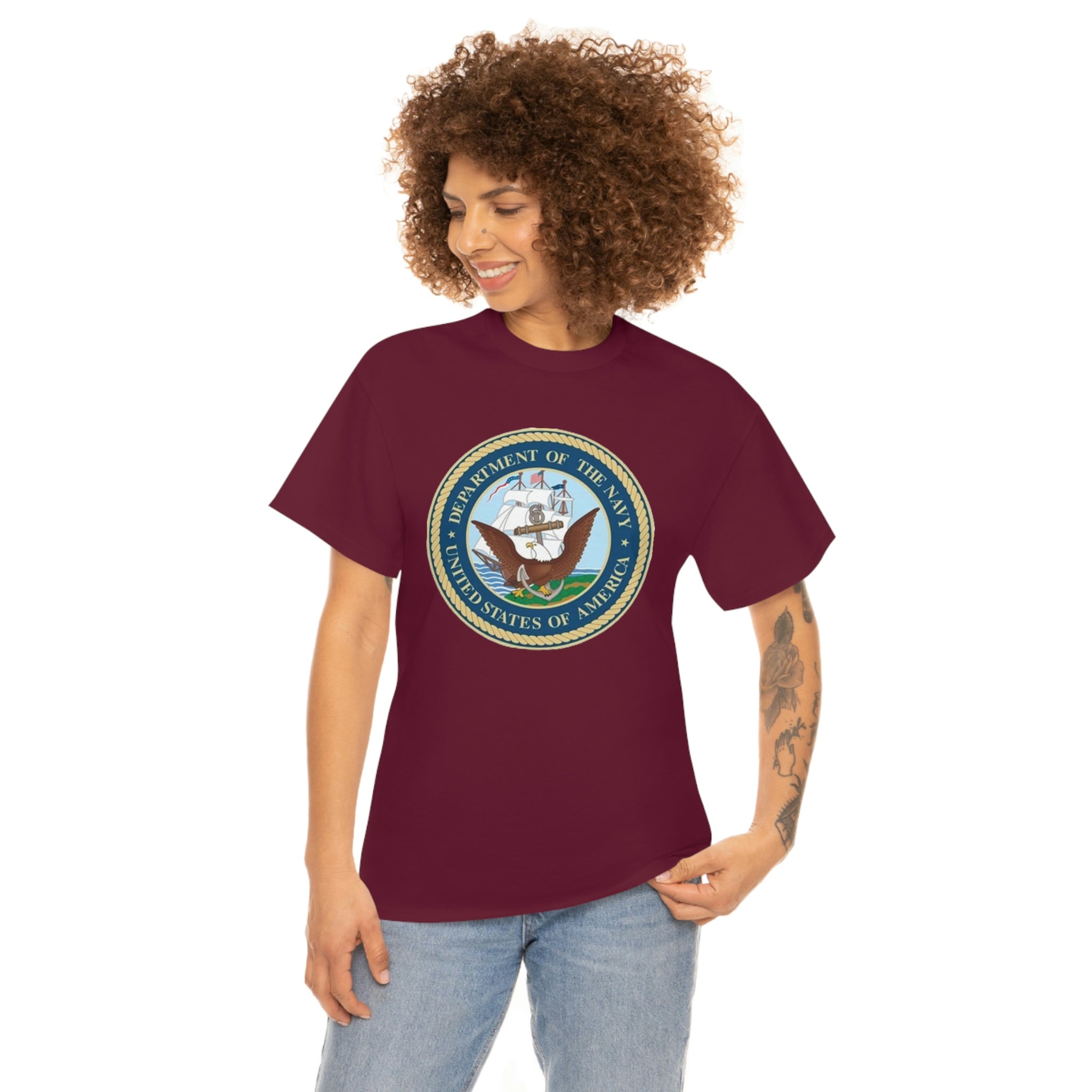 Navy- Unisex Heavy Cotton Tee