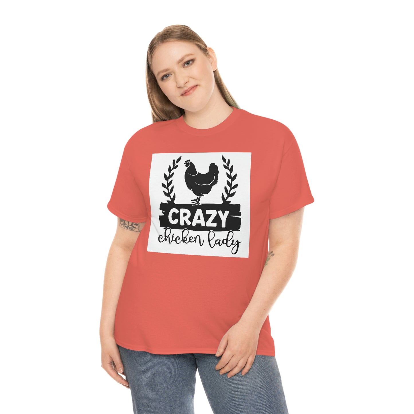 Crazy chicken lady- Heavy Cotton Tee