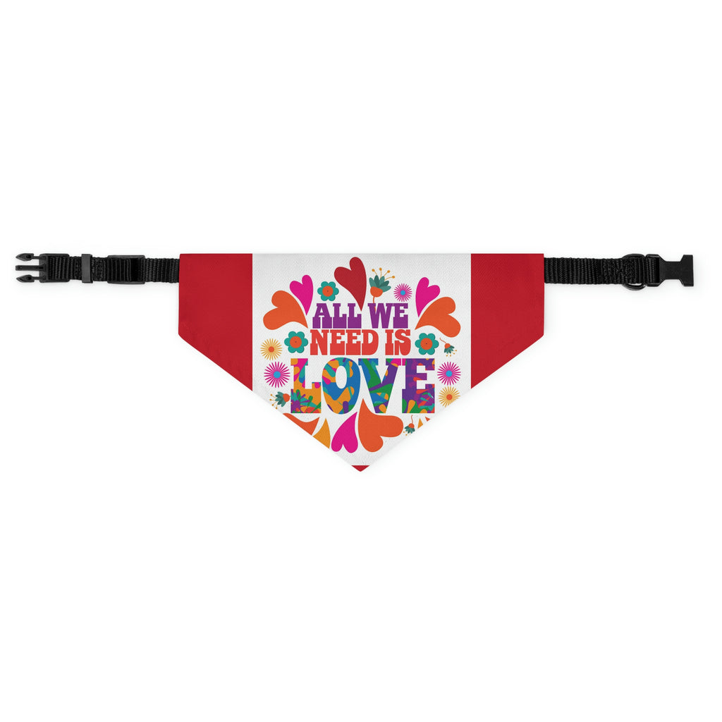 All we need is love- Pet Bandana Collar