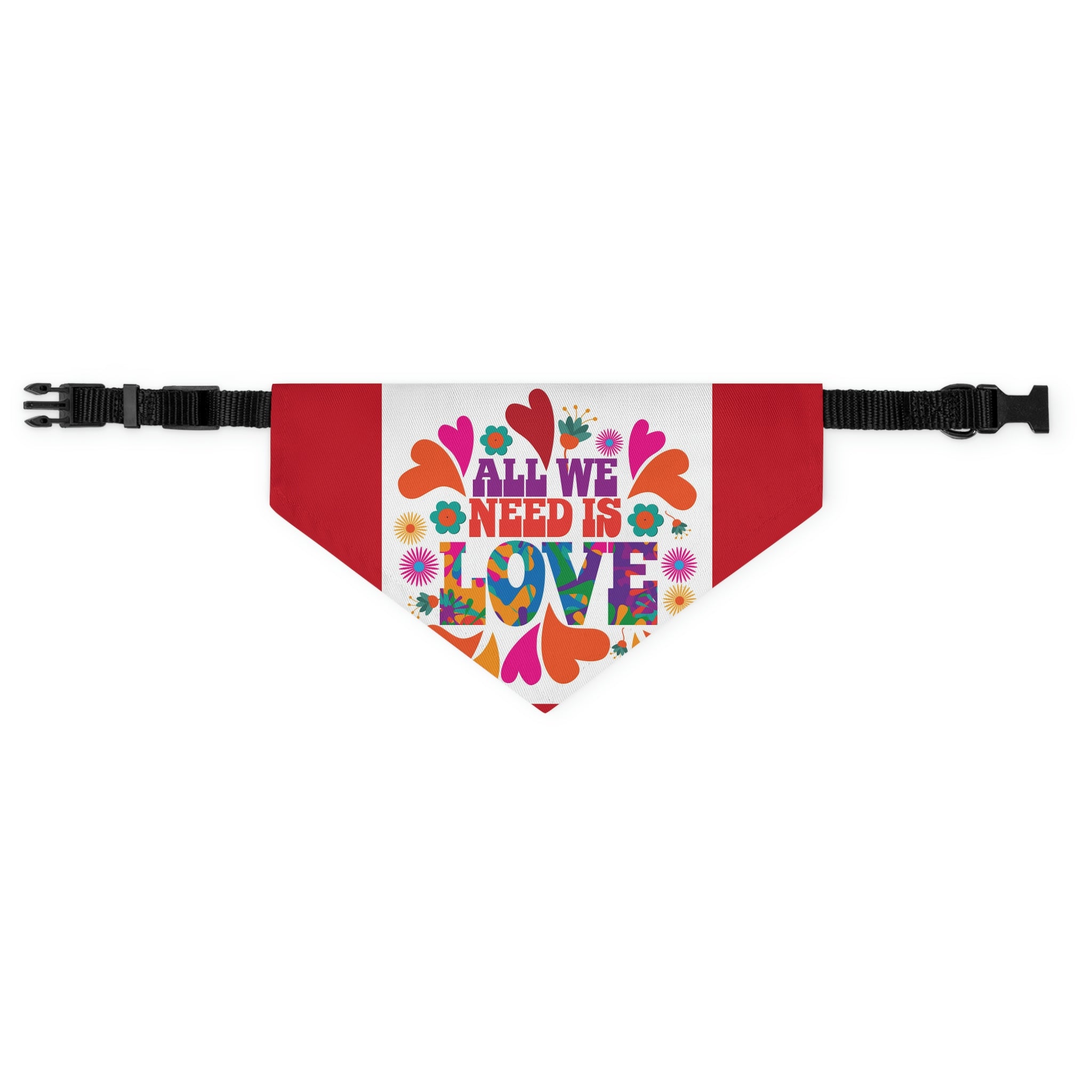 All we need is love- Pet Bandana Collar