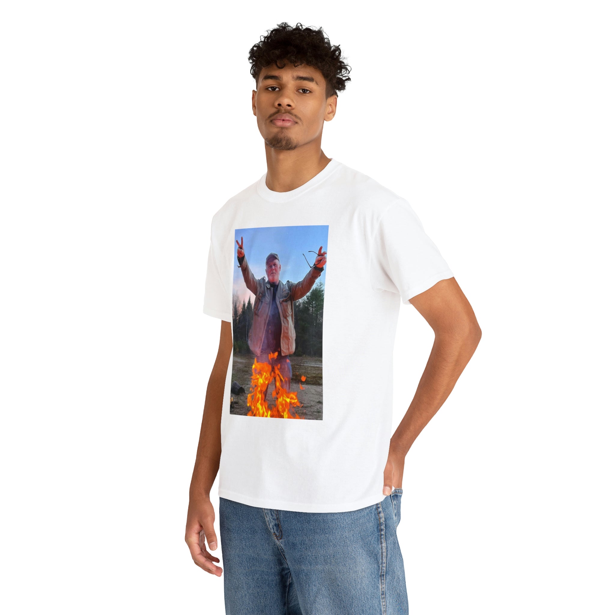 On fire-  Heavy Cotton Tee