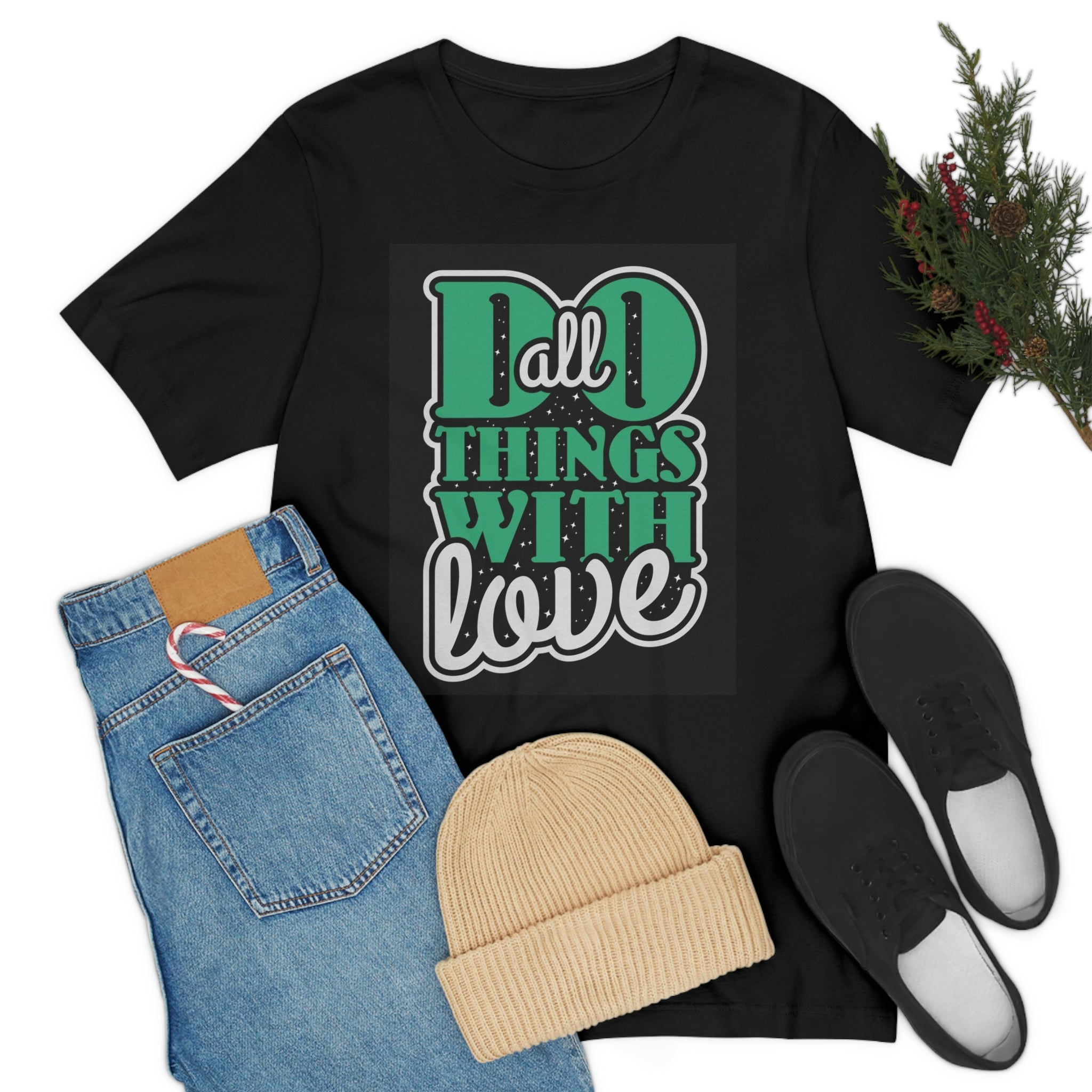 Do all things with love-Unisex Jersey Short Sleeve Tee