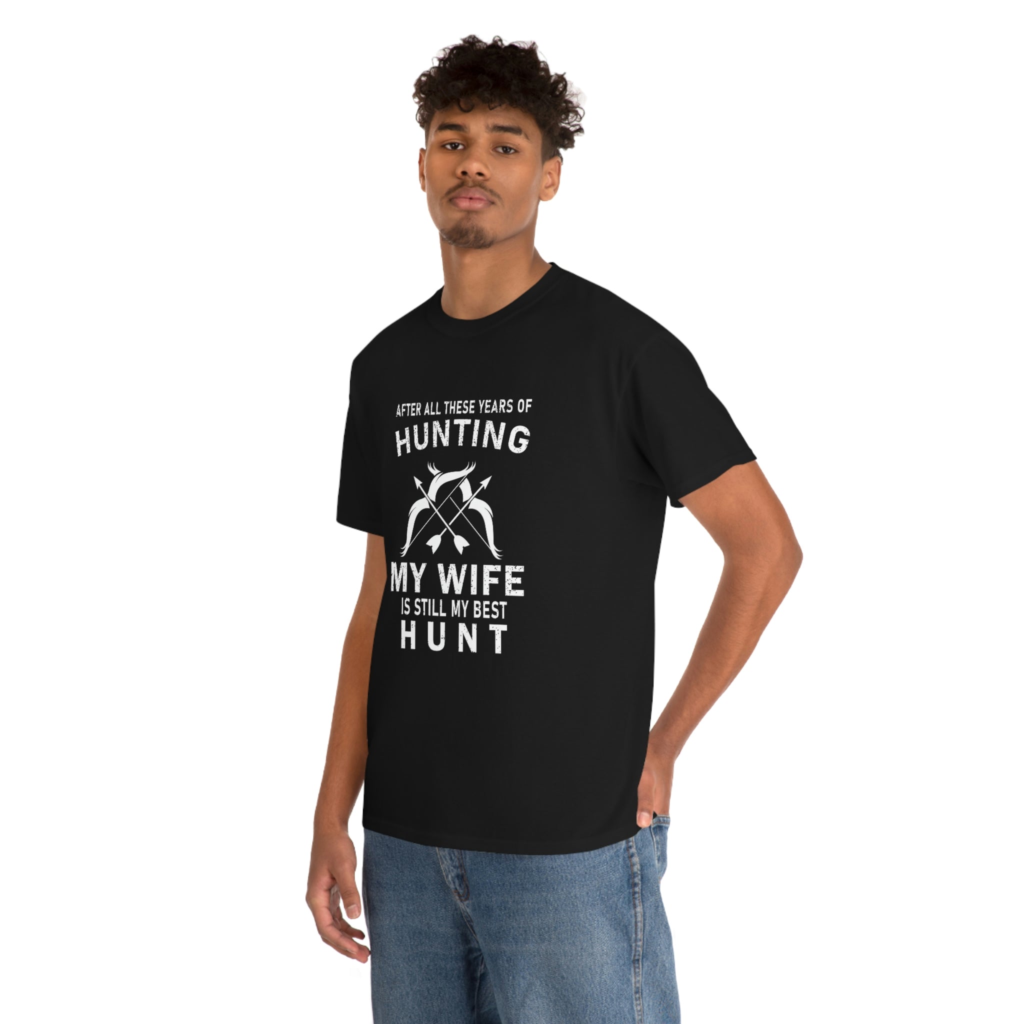 Hunting -wife is still best catch- Heavy Cotton Tee