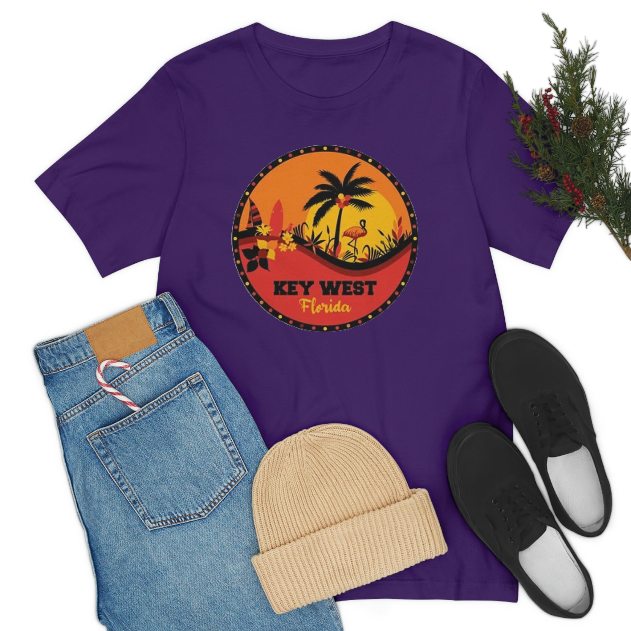 Key west Fl- Unisex Jersey Short Sleeve Tee
