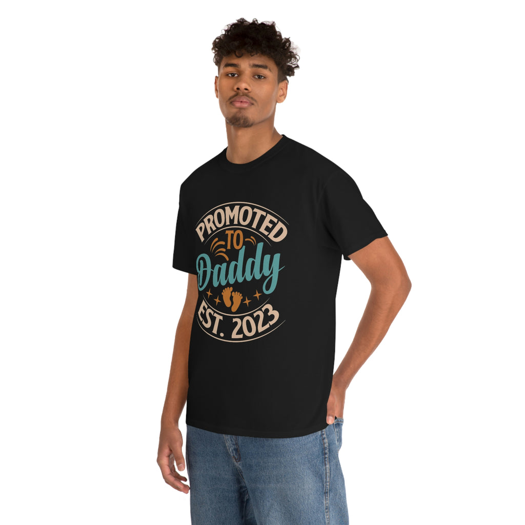 Promoted to daddy-  Heavy Cotton Tee