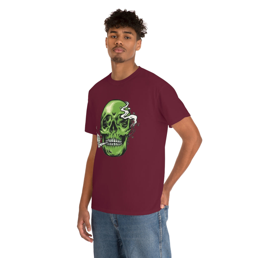 Weed skull- Heavy Cotton Tee