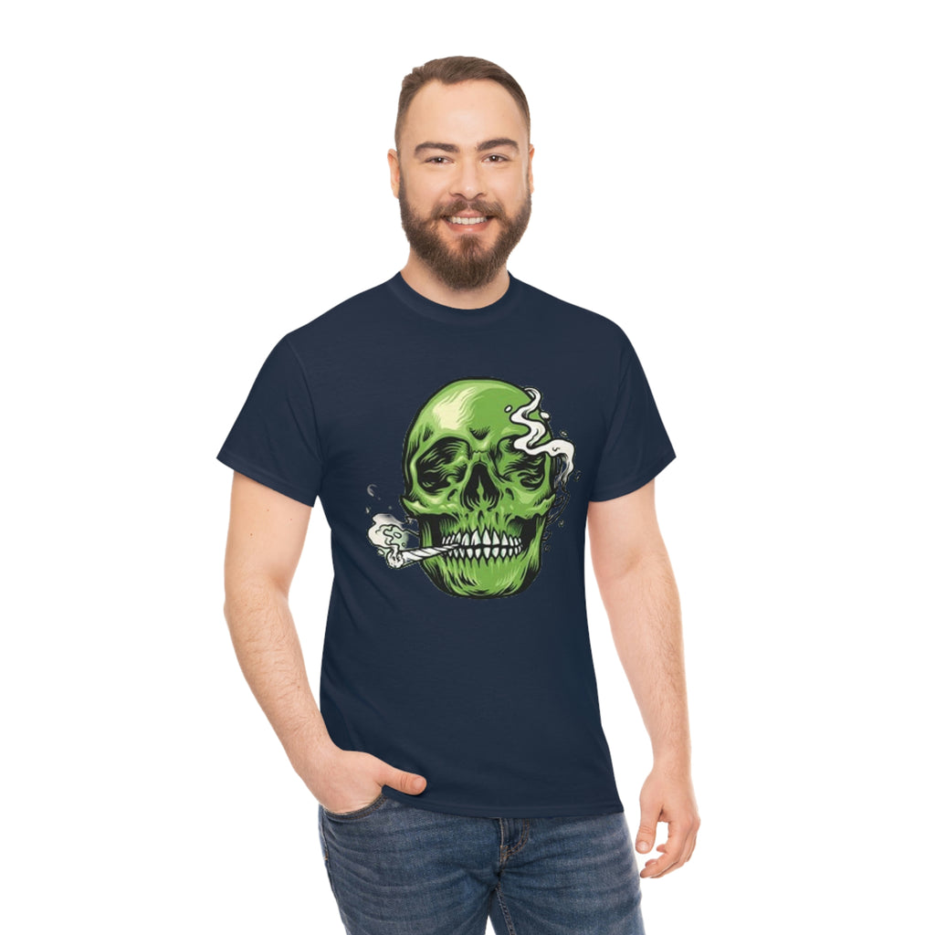 Weed skull- Heavy Cotton Tee
