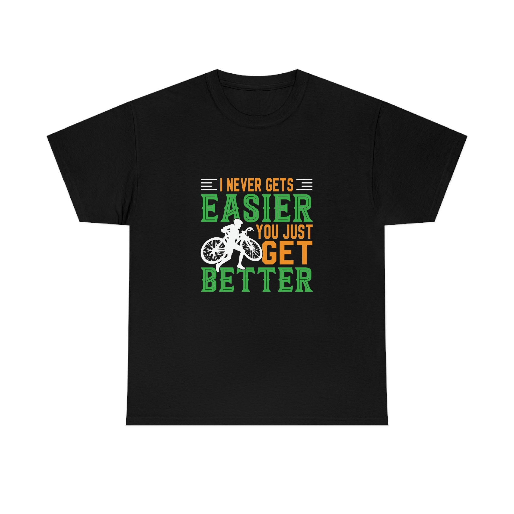 Never gets easy -biker- Heavy Cotton Tee