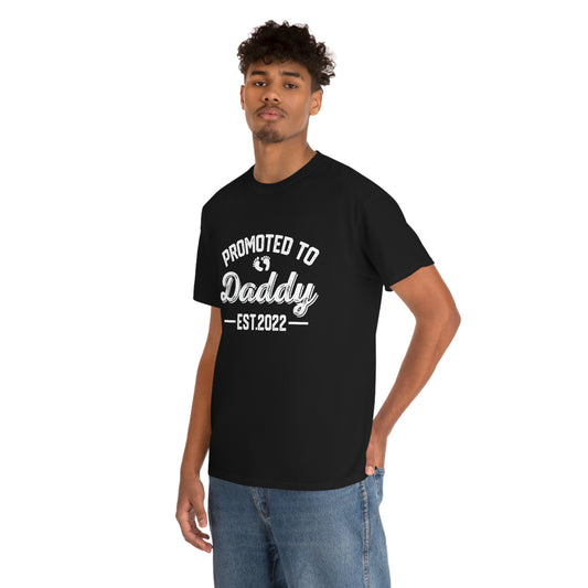 Promoted to daddy- Heavy Cotton Tee