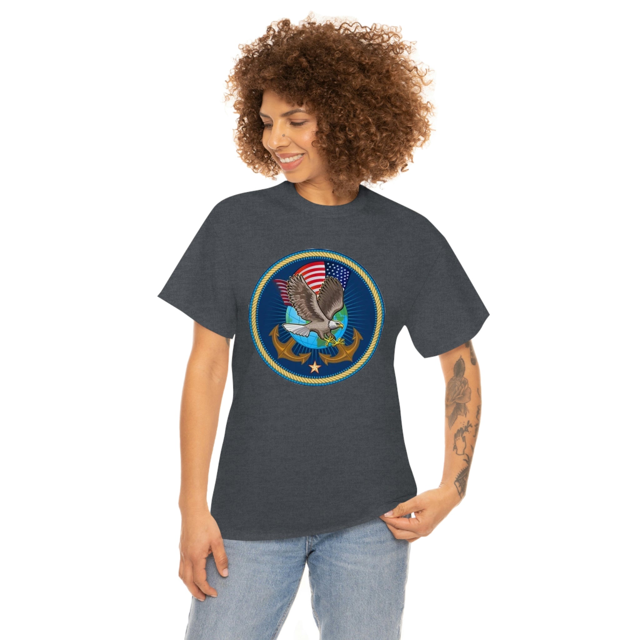 Navy- Unisex Heavy Cotton Tee