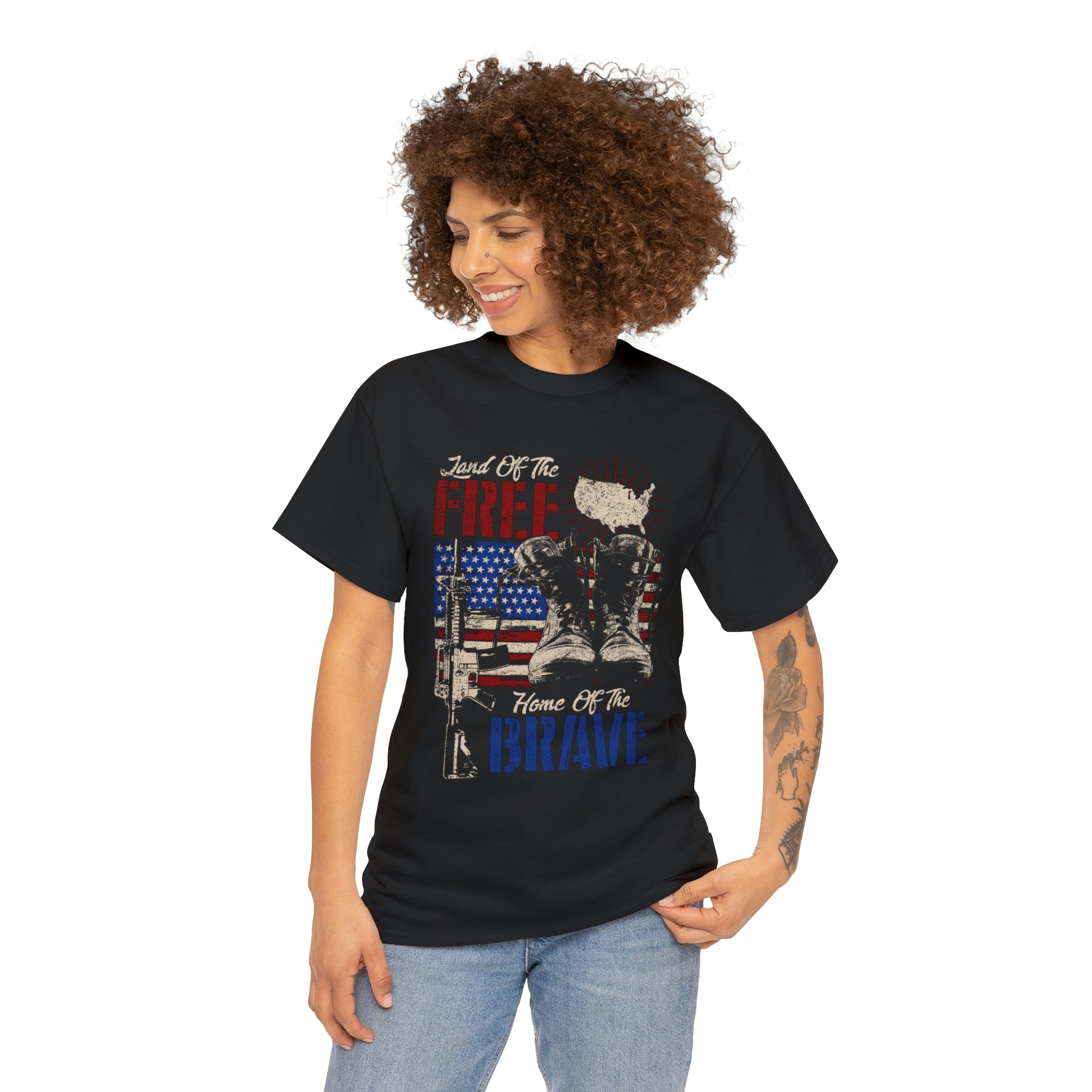 Patriot - free cause of the brave- Unisex Heavy Cotton Tee