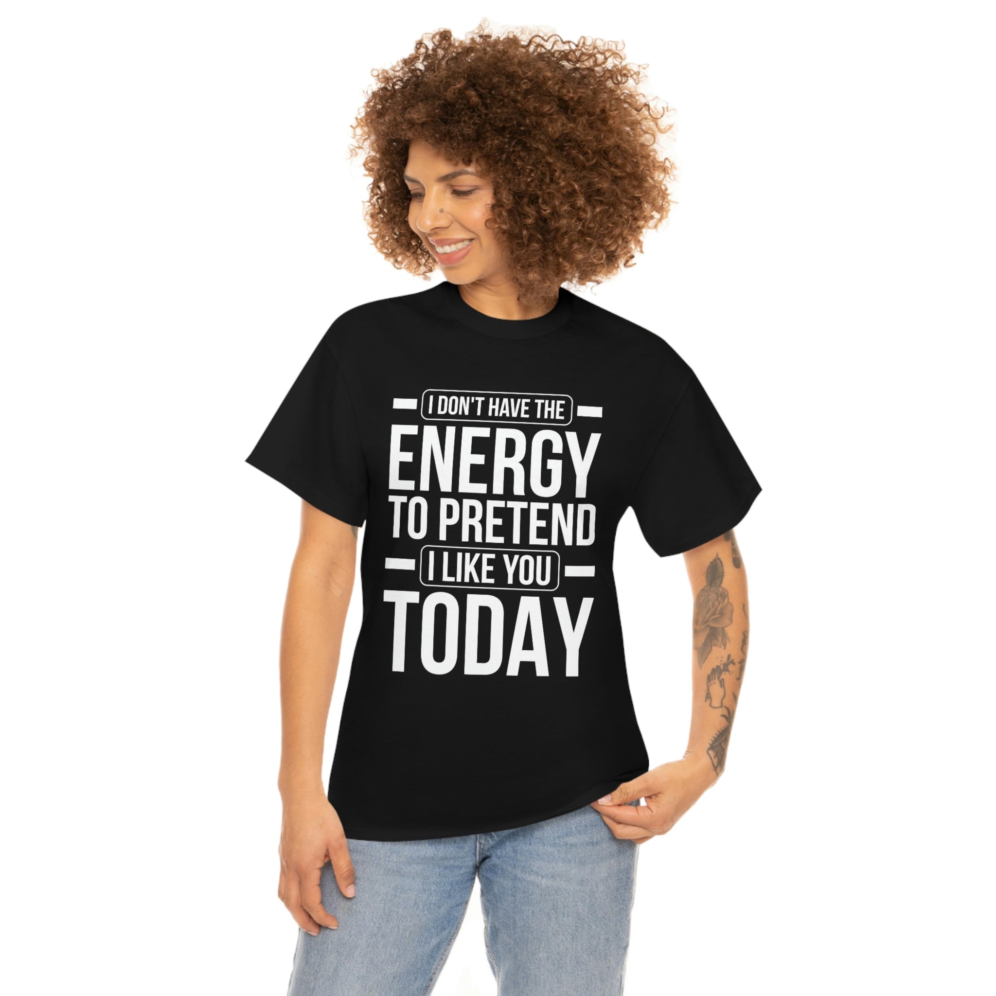 No energy to like you- Unisex Heavy Cotton Tee