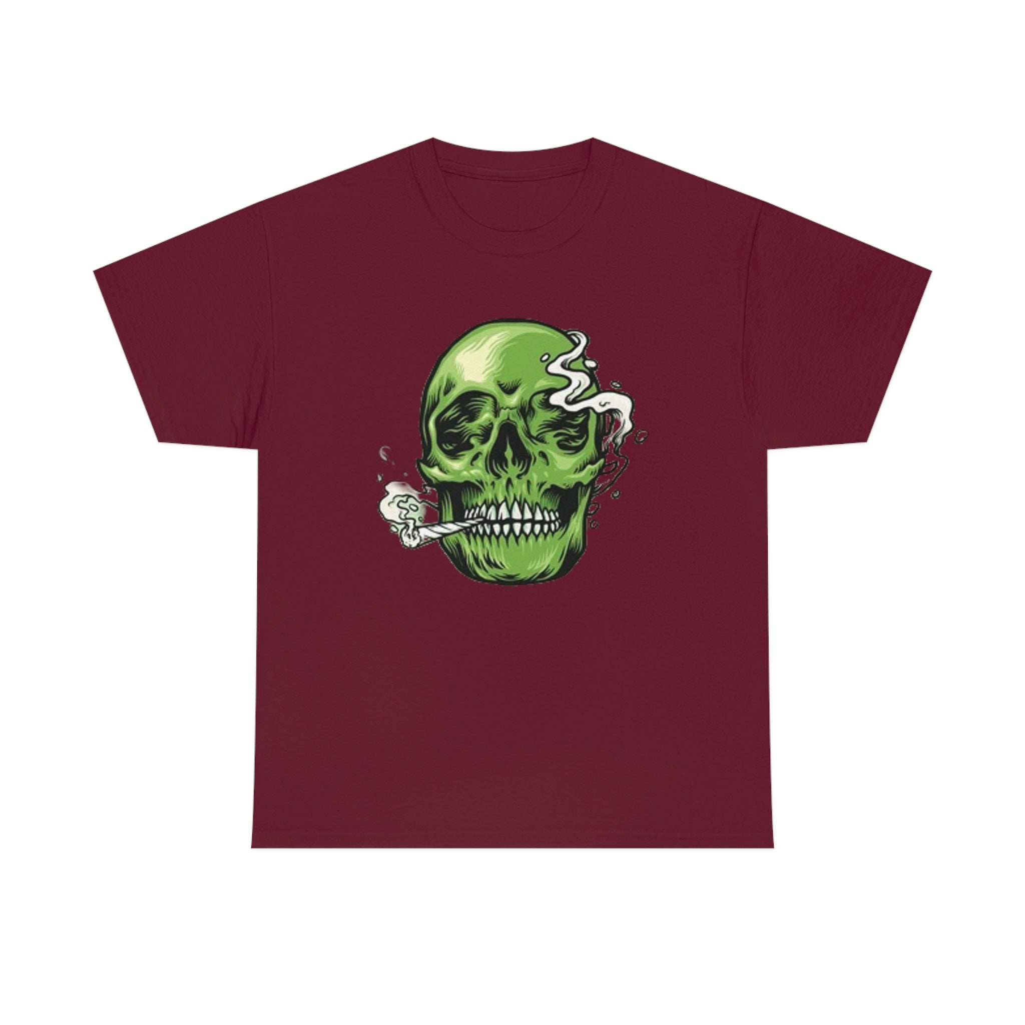 Weed skull- Heavy Cotton Tee