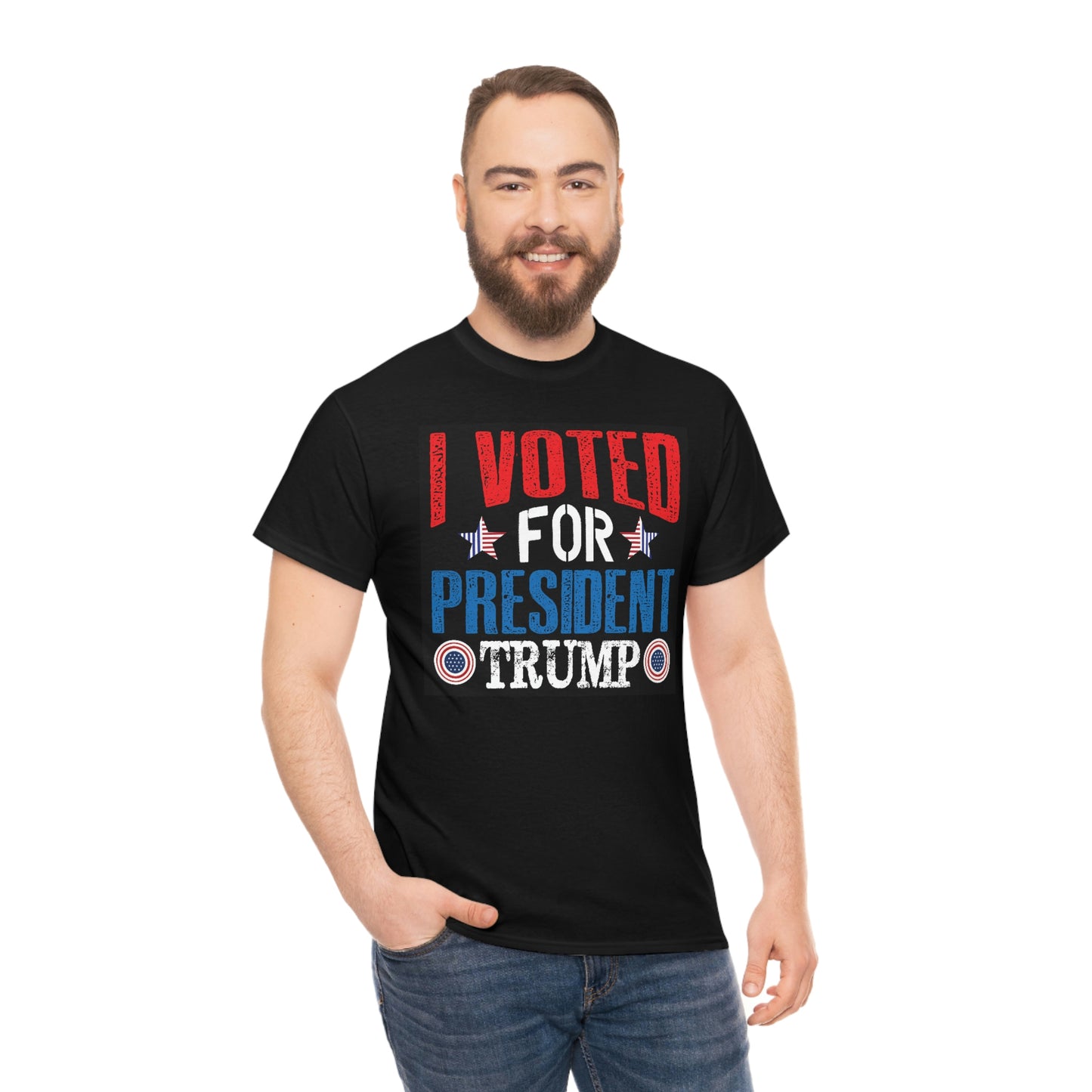 I voted President trump- Unisex Heavy Cotton Tee