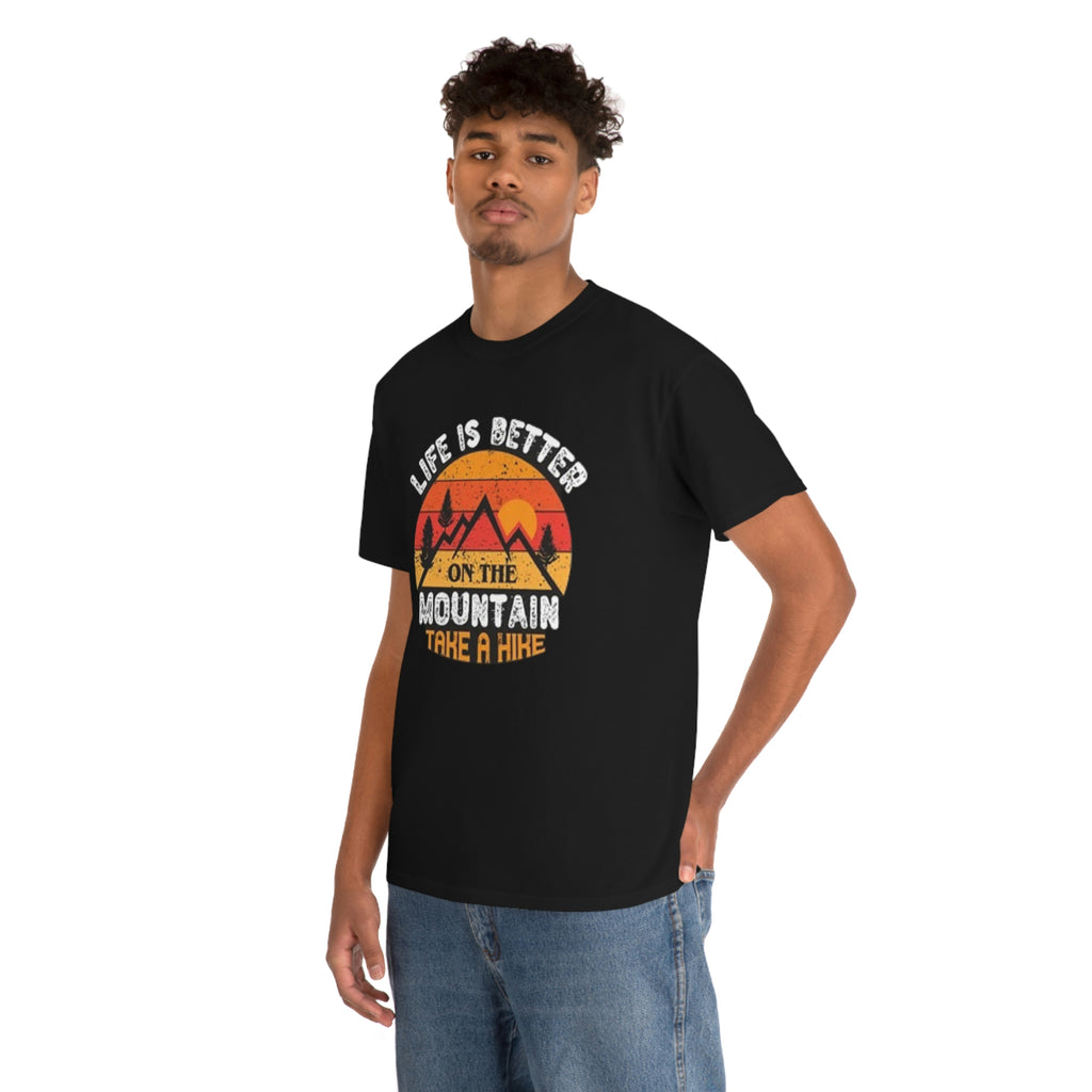 Life is better on a mountain-Unisex Heavy Cotton Tee