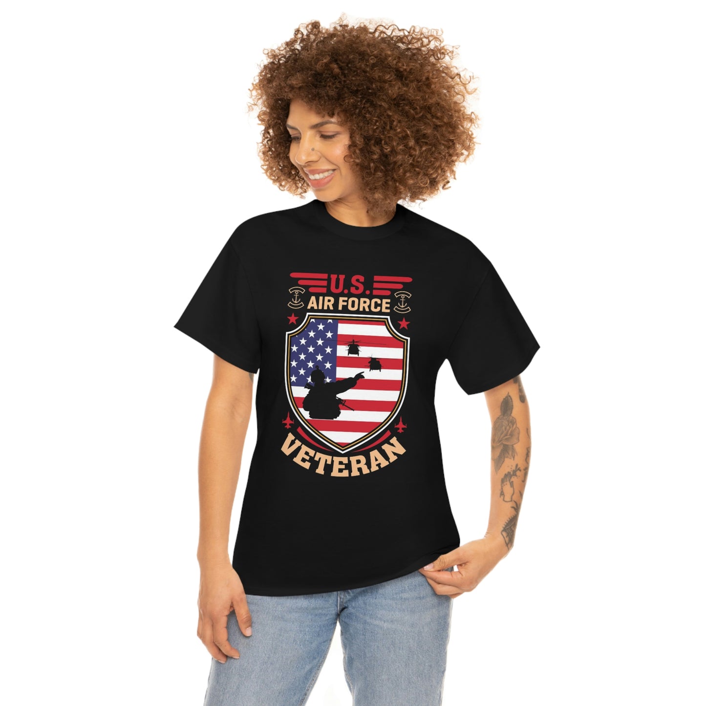 Air Force veteran- Unisex Heavy Cotton Tee