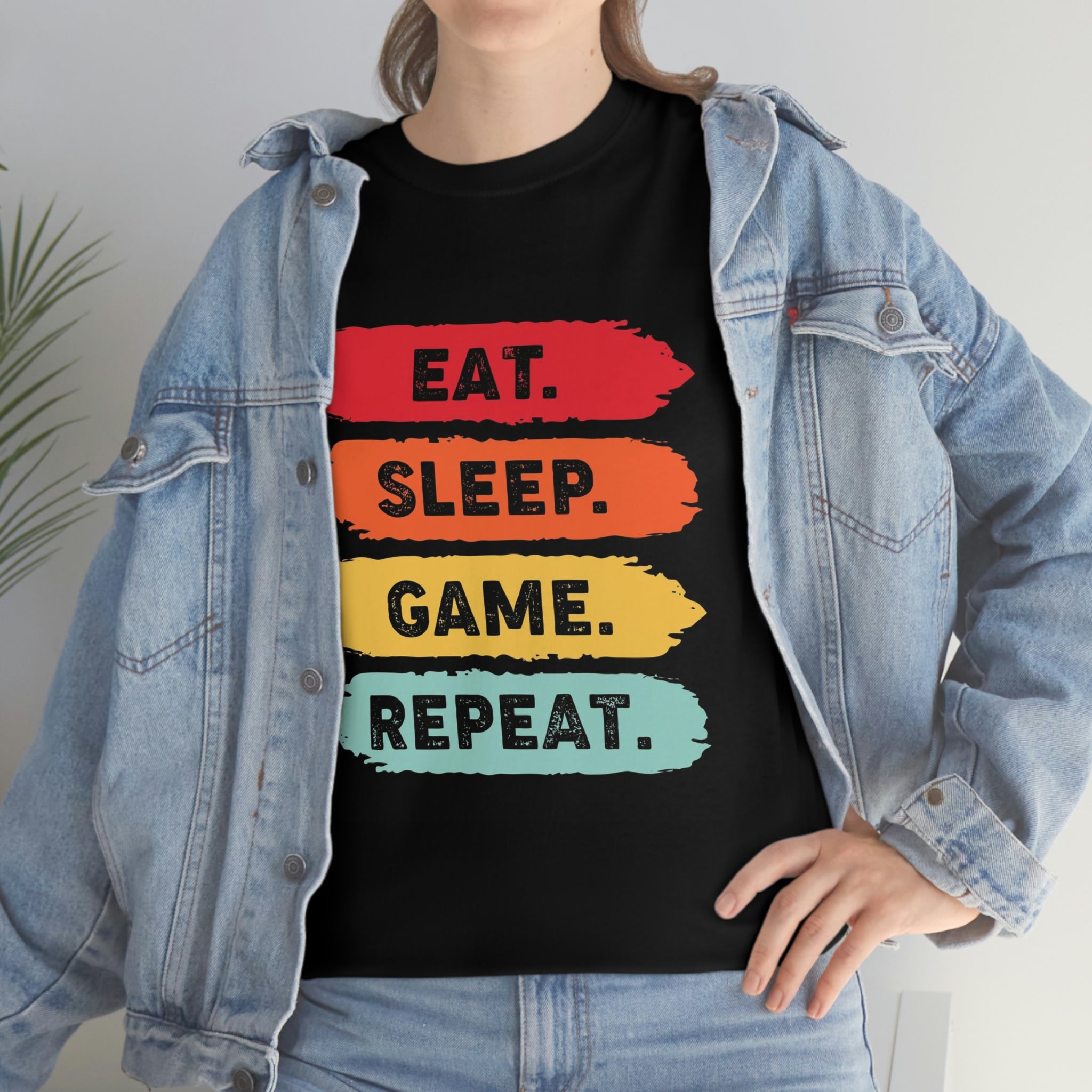 Eat sleep game— Heavy Cotton Tee