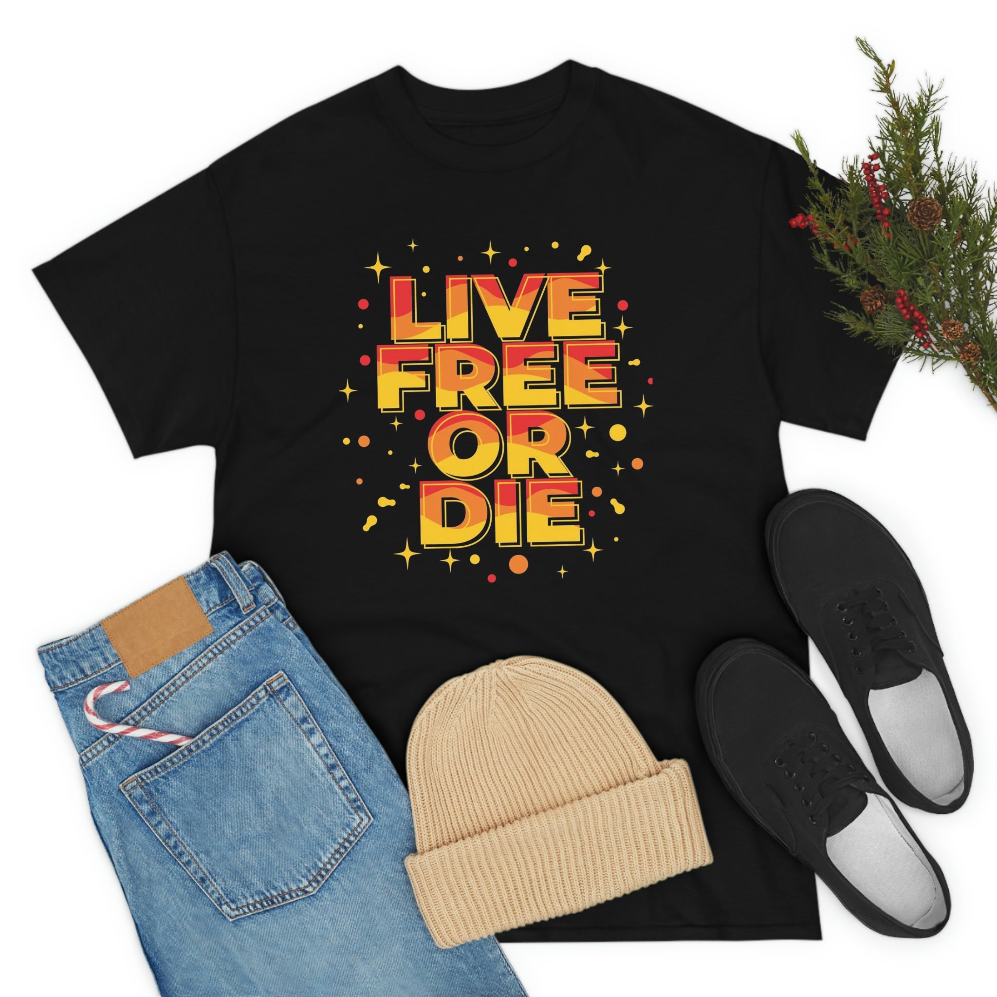 Live free or die- Unisex Heavy Cotton Tee