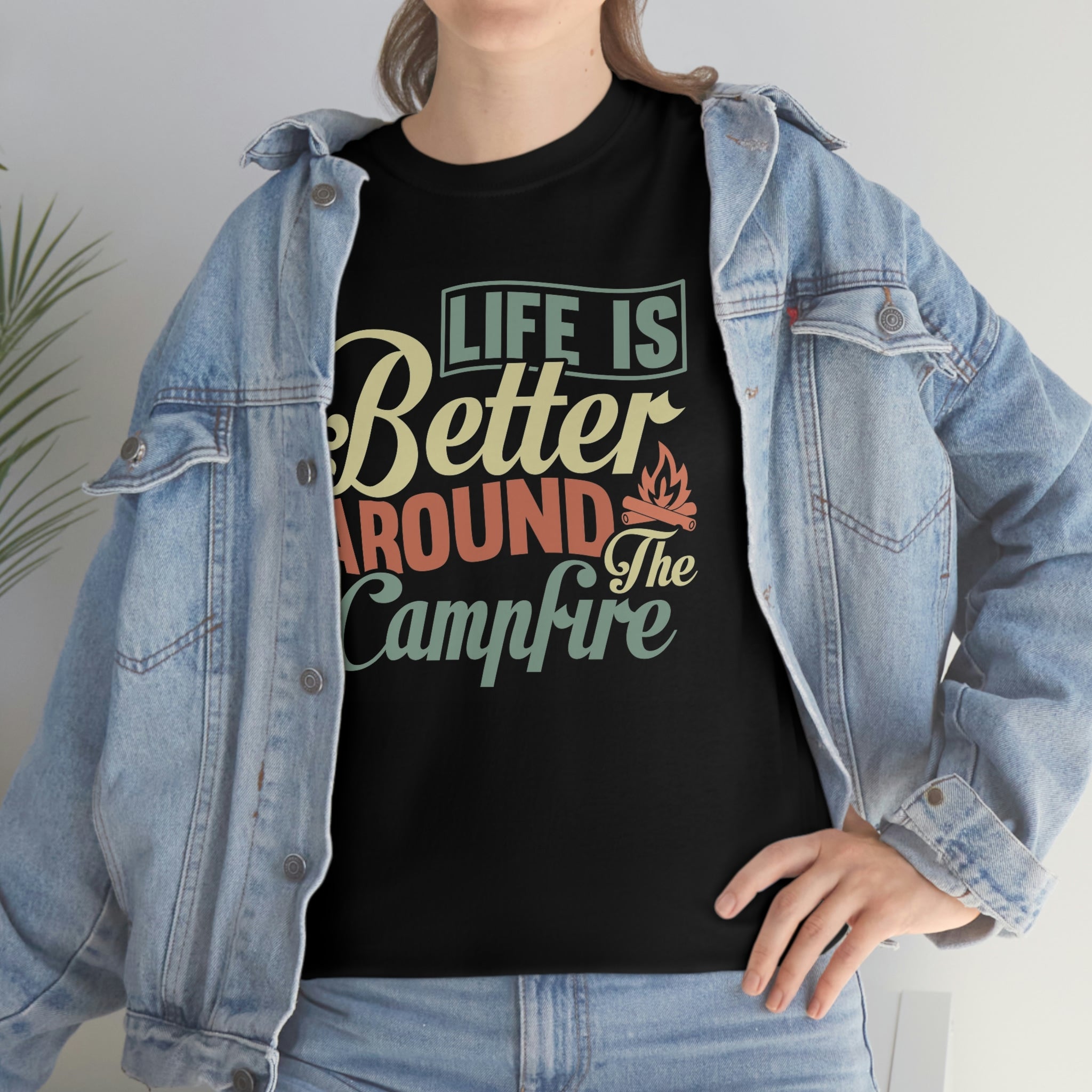 Life is better at the campfire- Unisex Heavy Cotton Tee