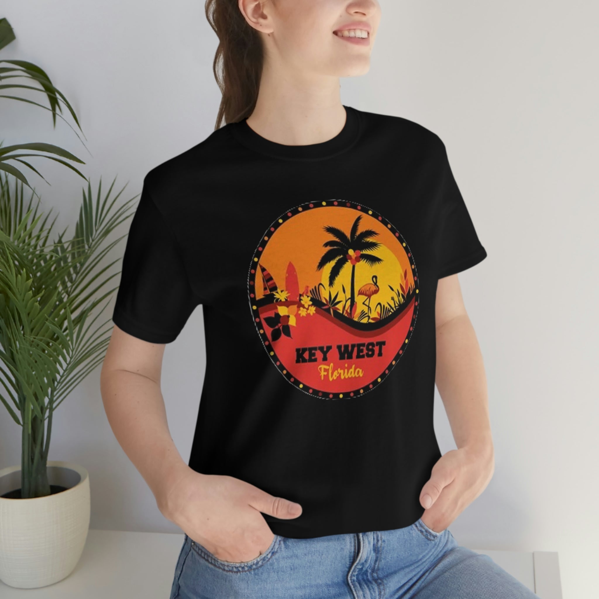 Key west Fl- Unisex Jersey Short Sleeve Tee