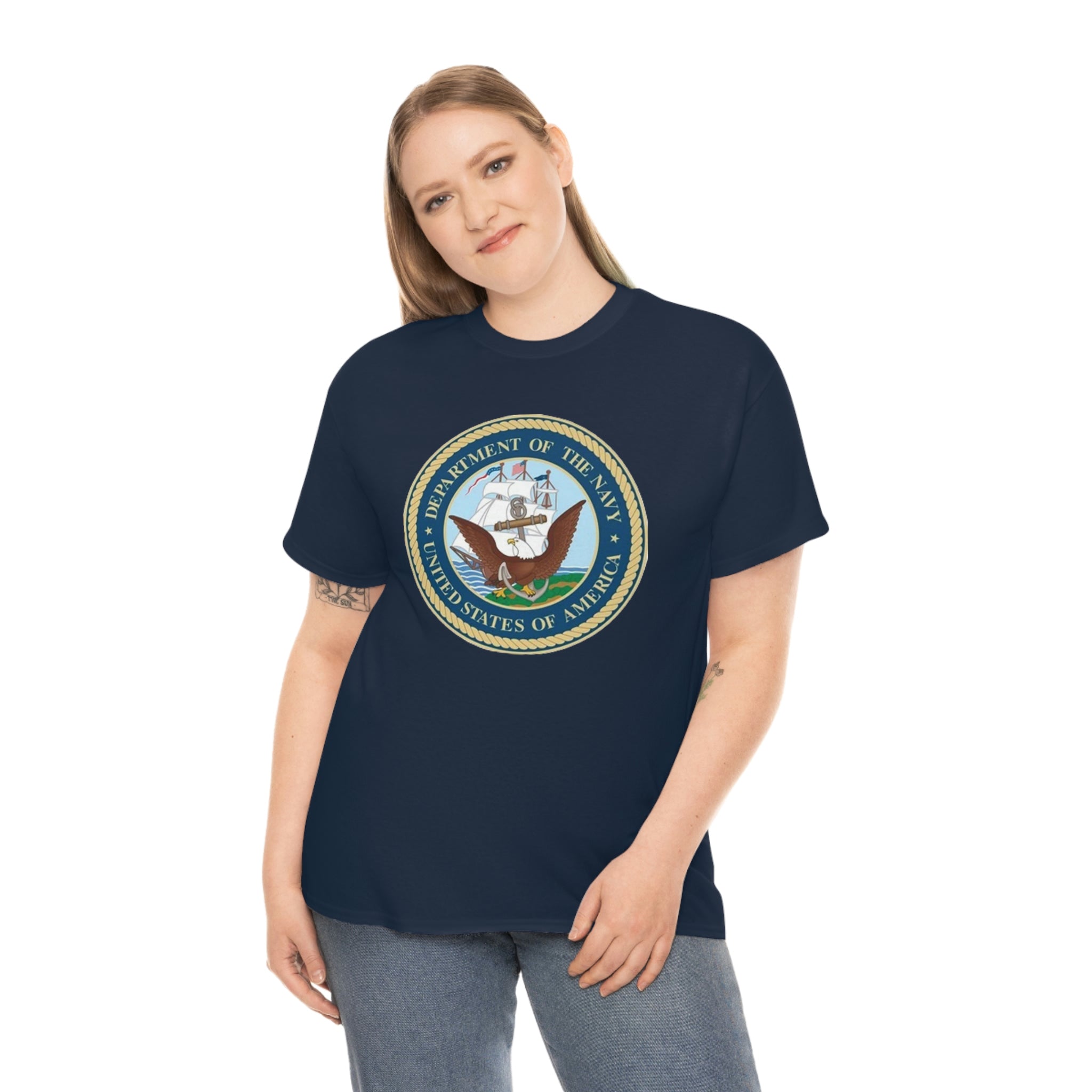 Navy- Unisex Heavy Cotton Tee
