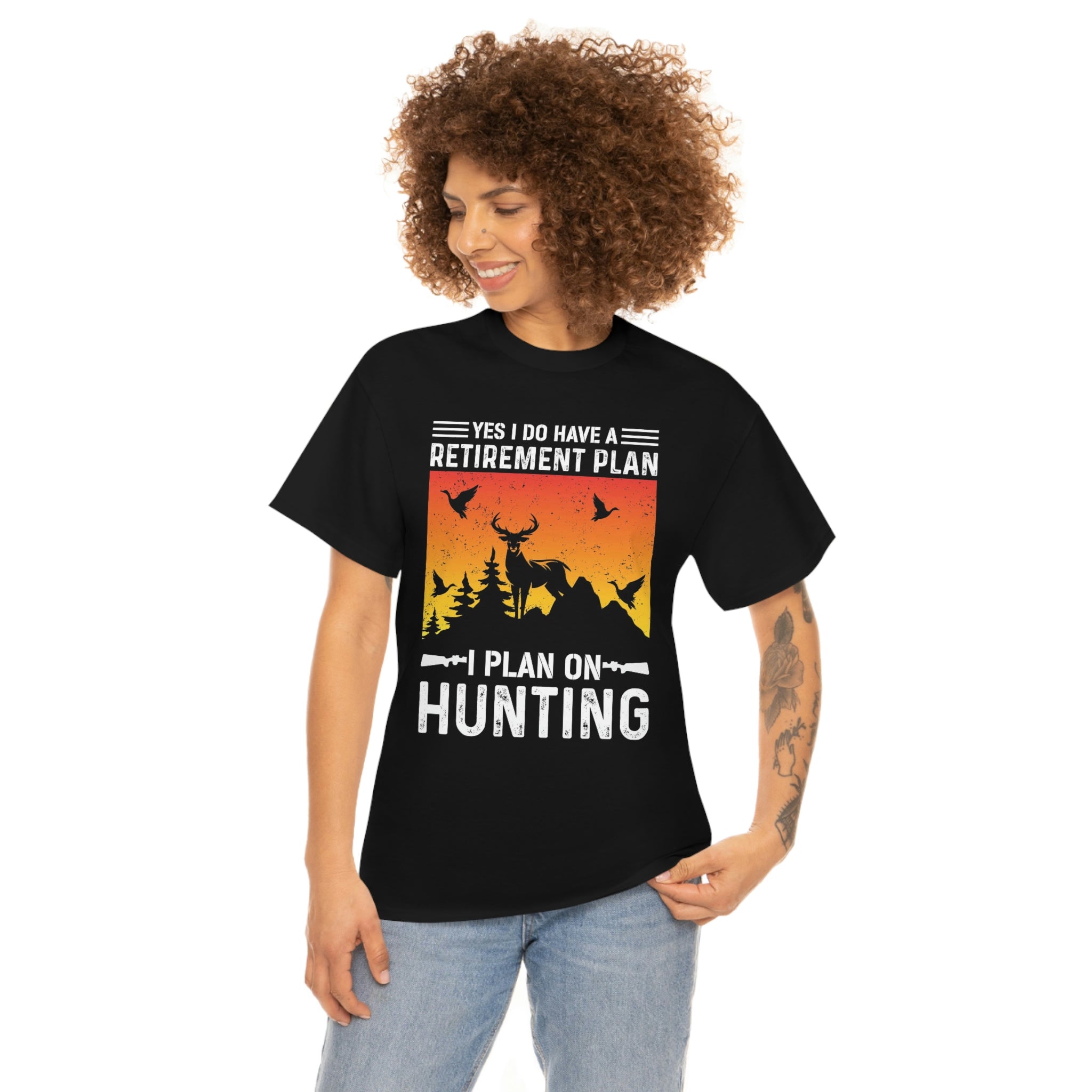 Hunting and retire-Heavy Cotton Tee