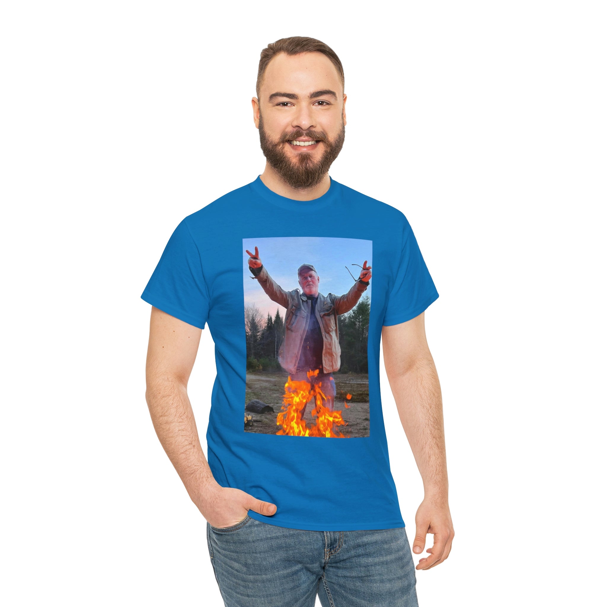 On fire-  Heavy Cotton Tee