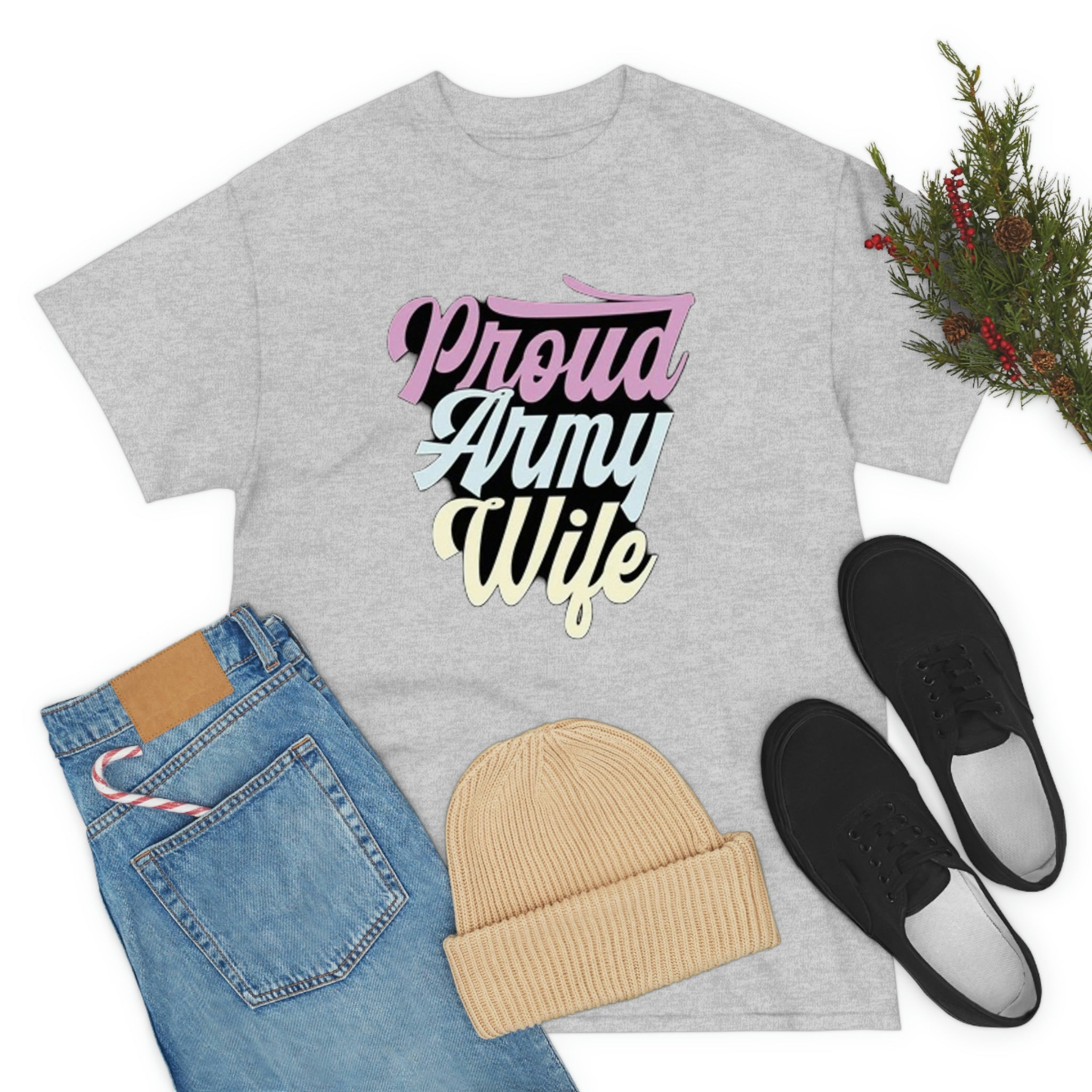 Proud army wife— Heavy Cotton Tee