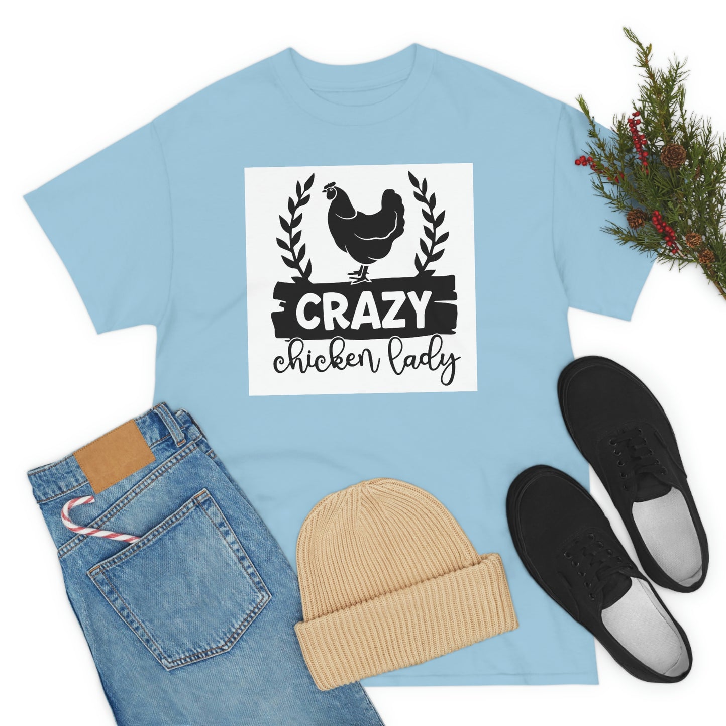 Crazy chicken lady- Heavy Cotton Tee