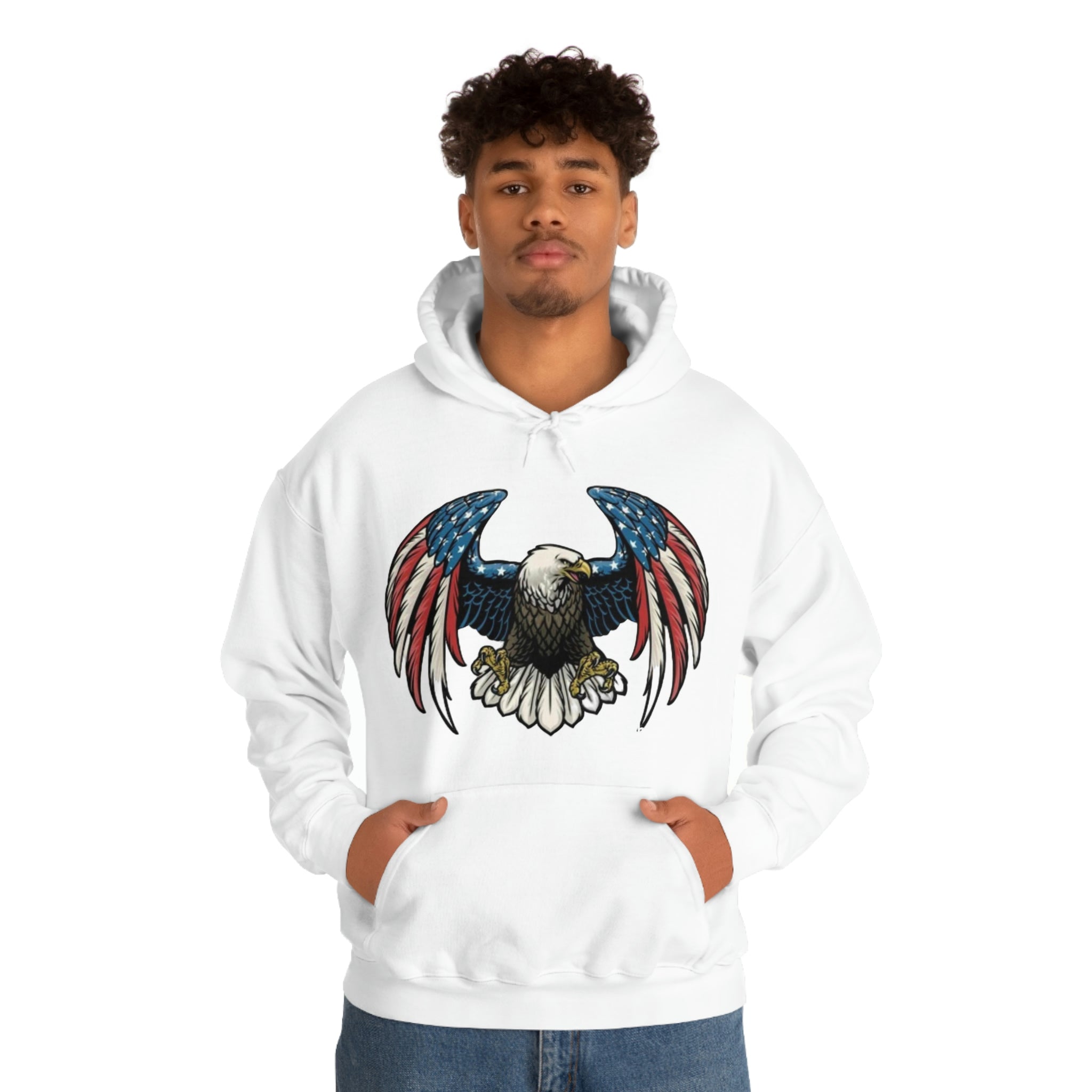 USA Eagle- Heavy Blend™ Hooded Sweatshirt