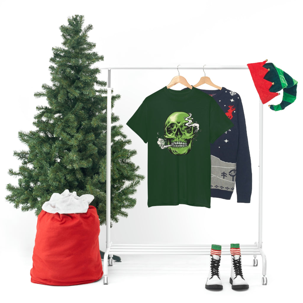 Weed skull- Heavy Cotton Tee