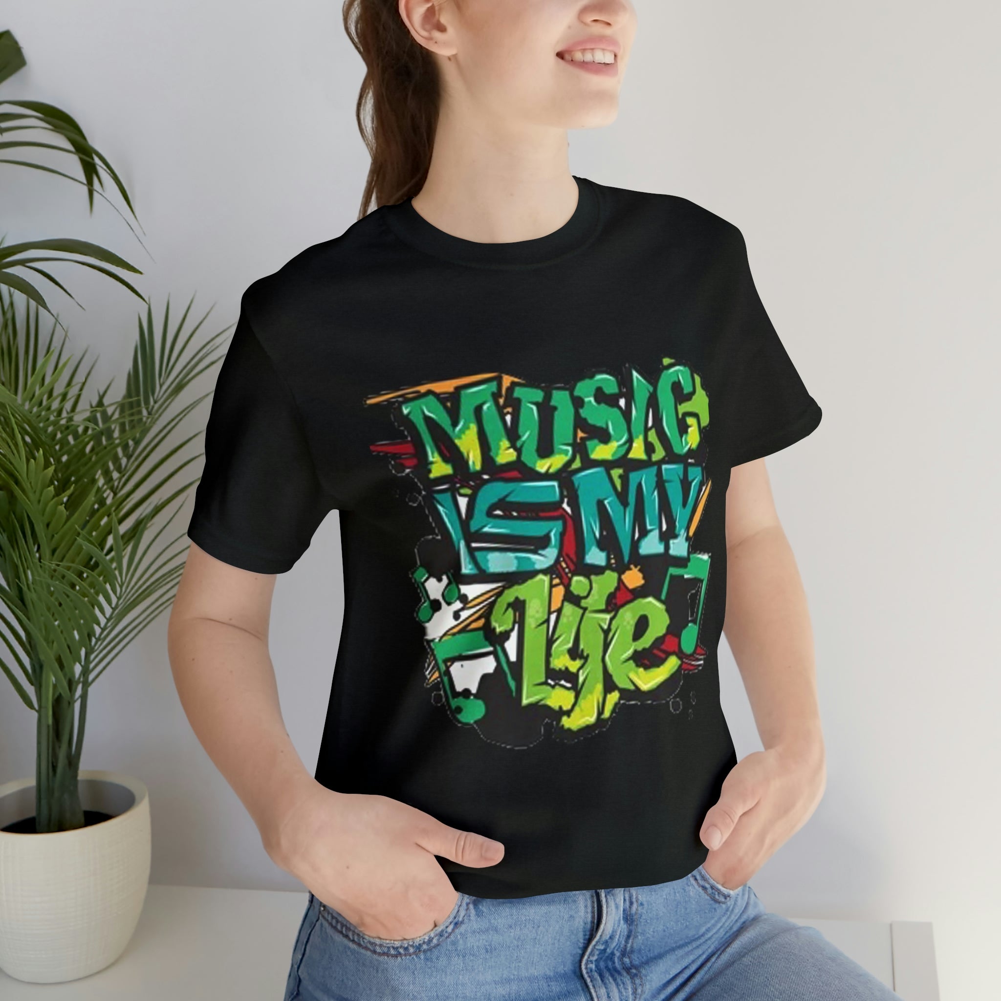 Music is my life- Jersey Short Sleeve Tee