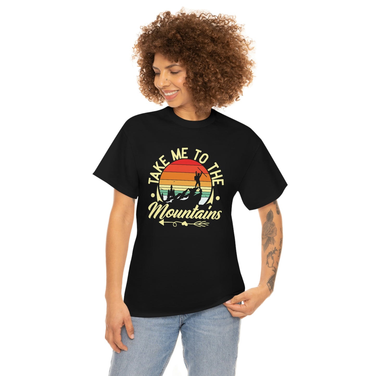 Take me to the mountains-Unisex Heavy Cotton Tee