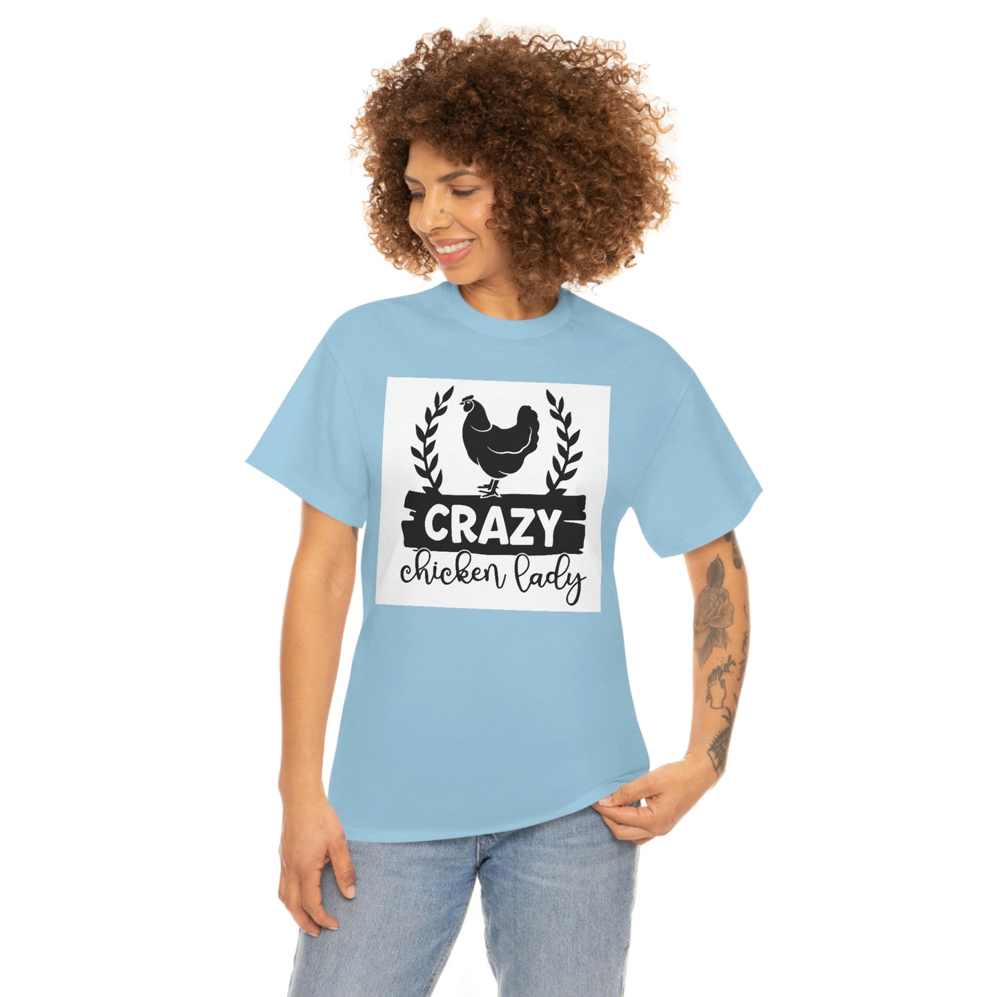 Crazy chicken lady- Heavy Cotton Tee